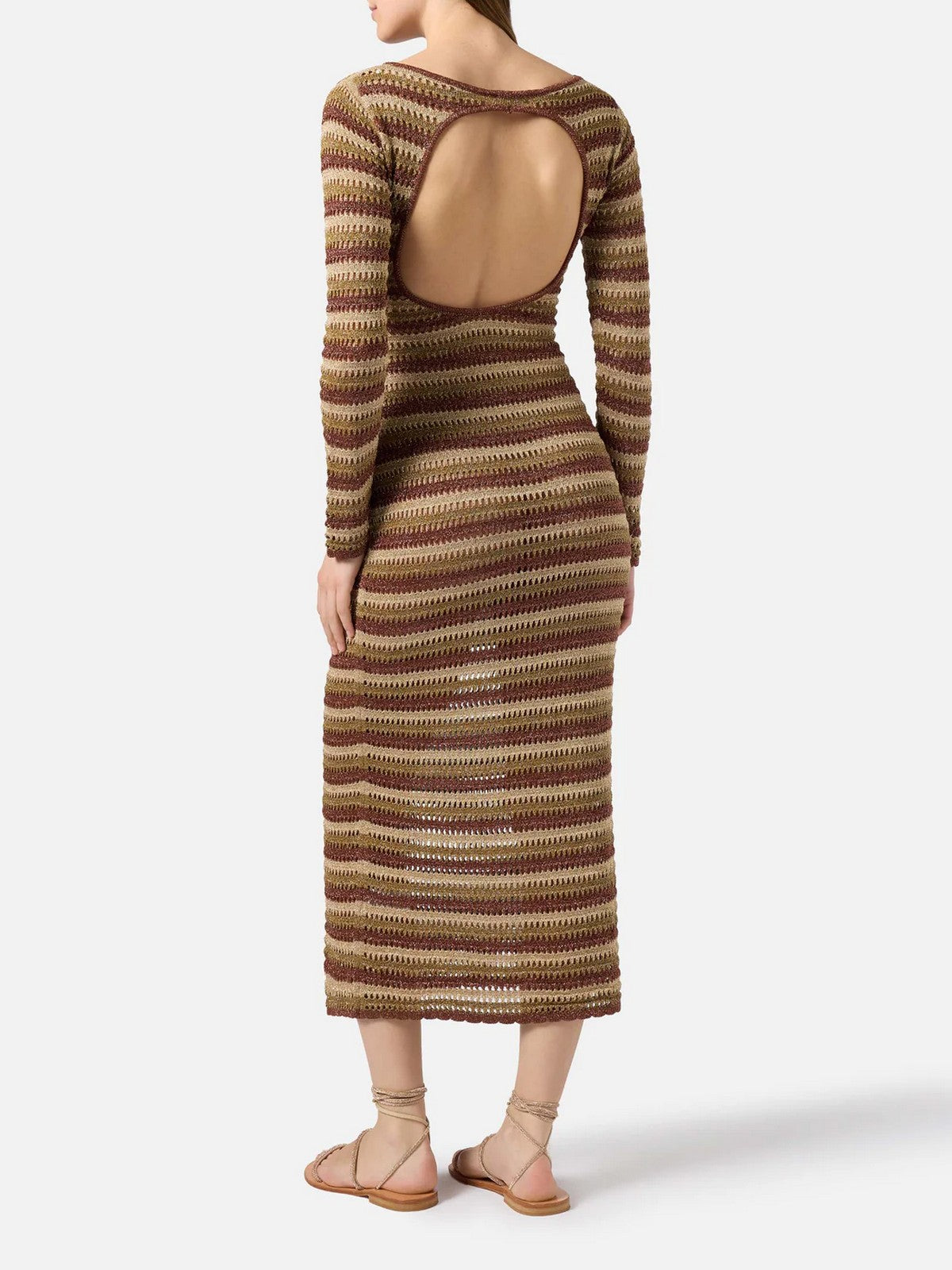 MC2 SAINT BARTH Abito Donna  ROBYN 00492L STRIPES LUREX GOLD