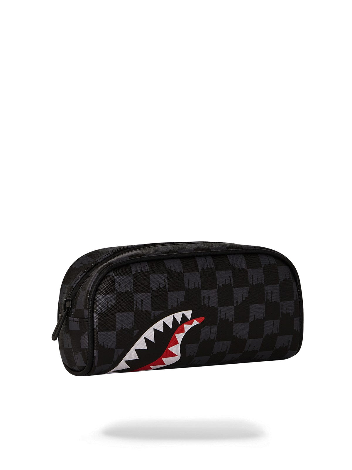 SPRAYGROUND Pochette Uomo DRIP CHECK SHARK PENCIL POUCH 910B6574NSZ Grigio gioboutiqueweb