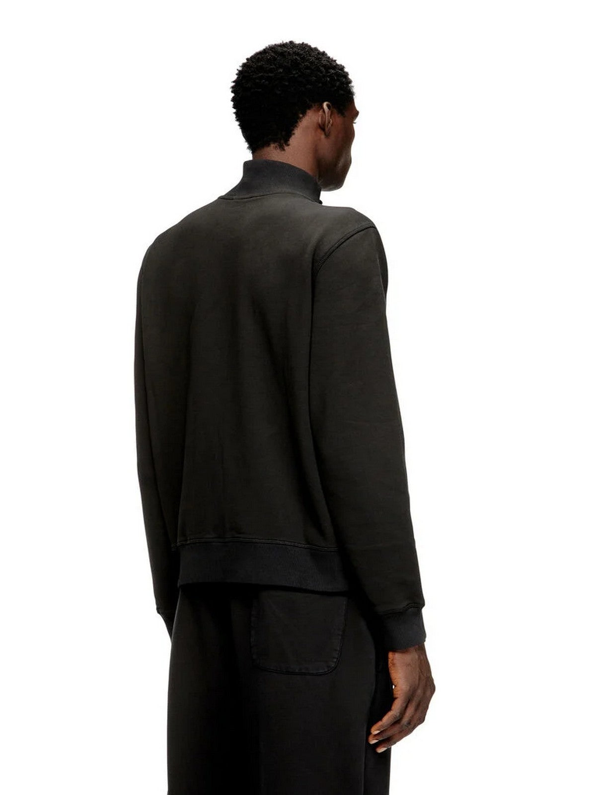 DIESEL Herren Sweatshirt S-GINN-ZIP-IOD SWEATSHIRT A21873 0BKBW 900 001 - SCHWARZ