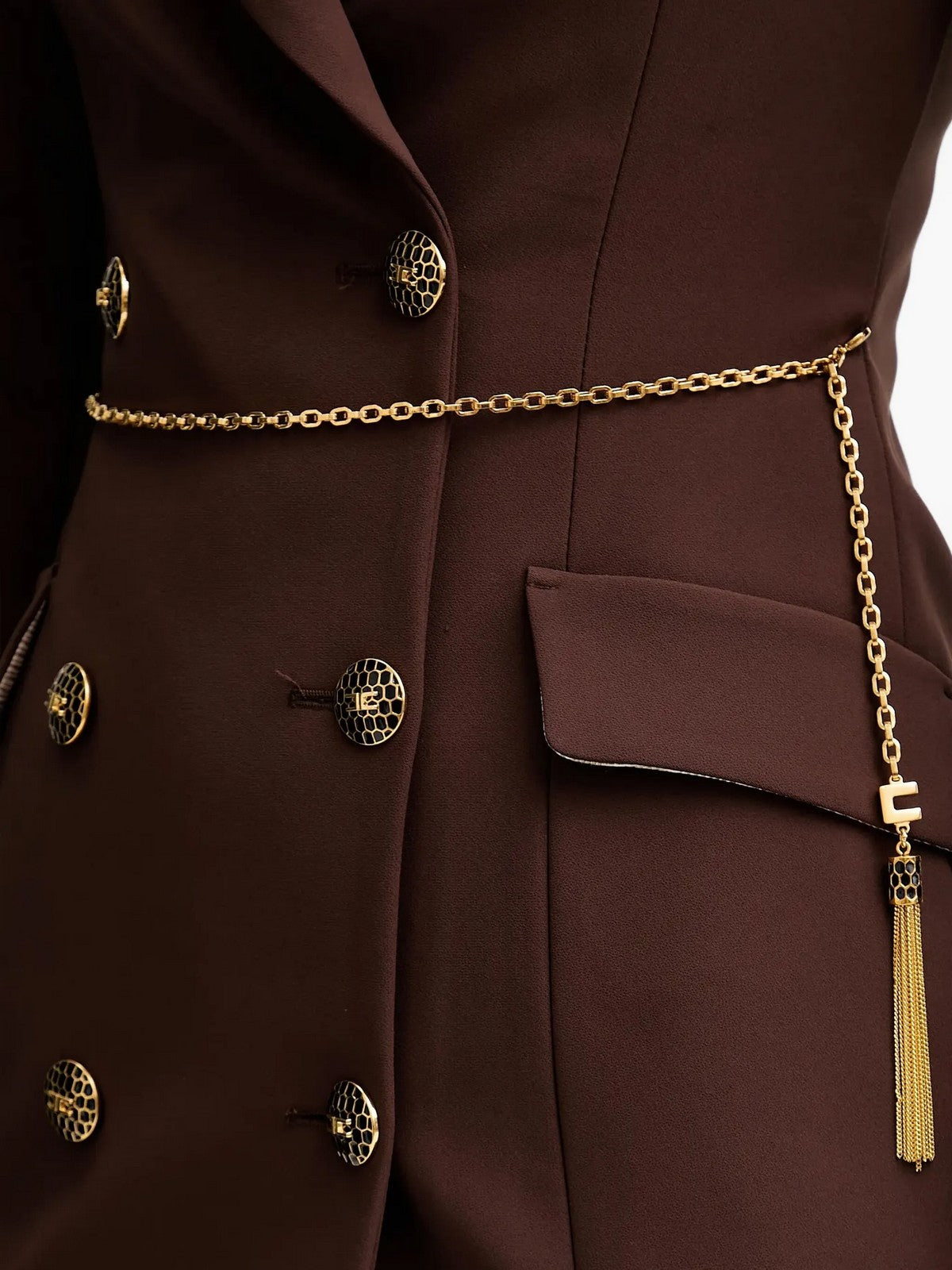 ELISABETTA FRANCHI Abito Donna  AB89657E2 EA3 COFFEE