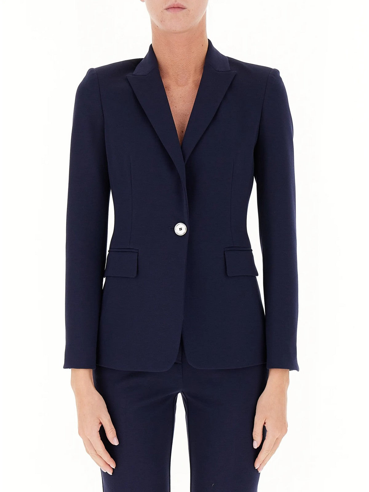 Pinko Jacket Woman Signum Jacket Punto Fabric With 100254-A24C G02 Blue