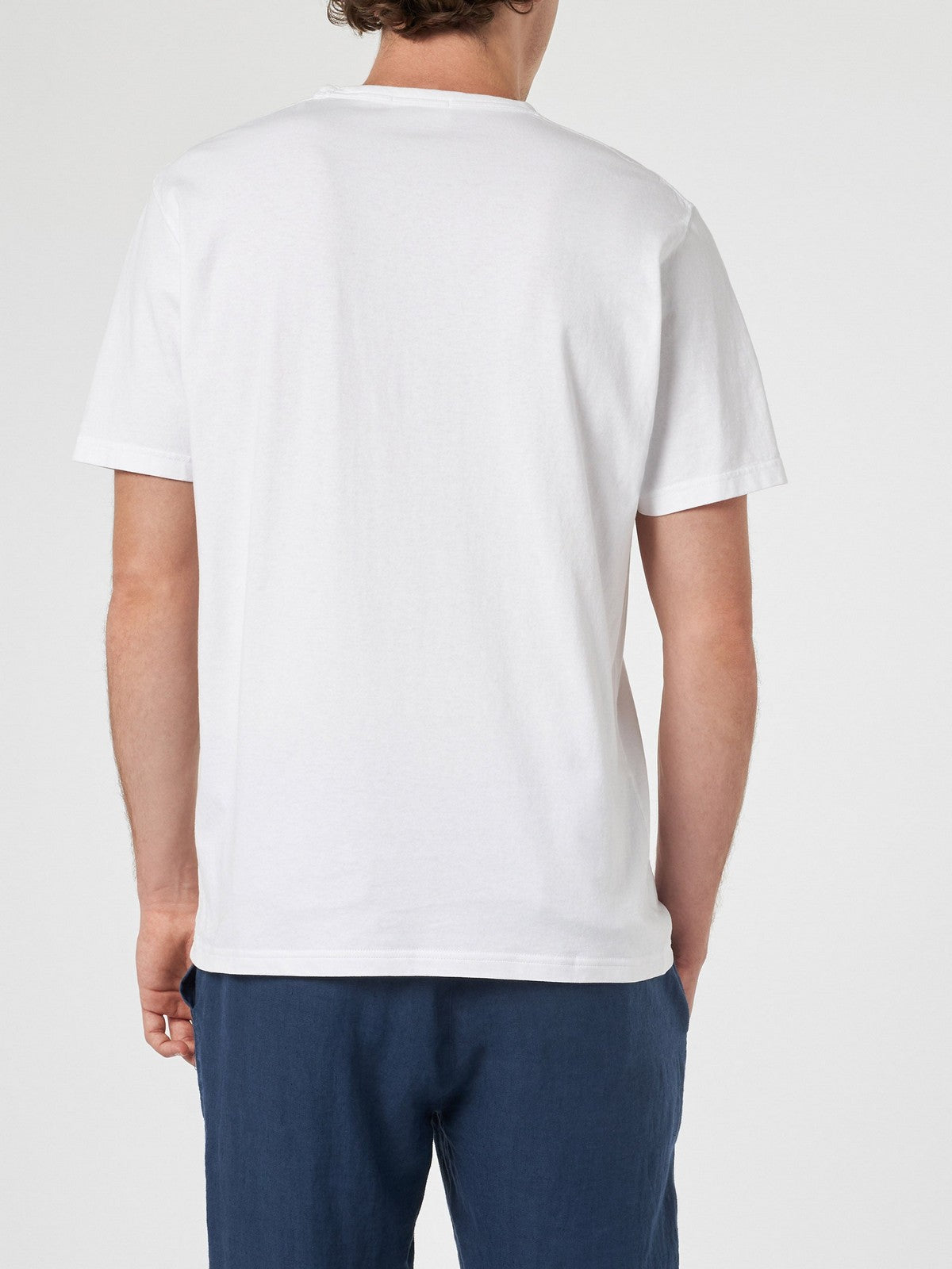 Camiseta MC2 Saint Barth y Dut para hombres con 00398f blanco