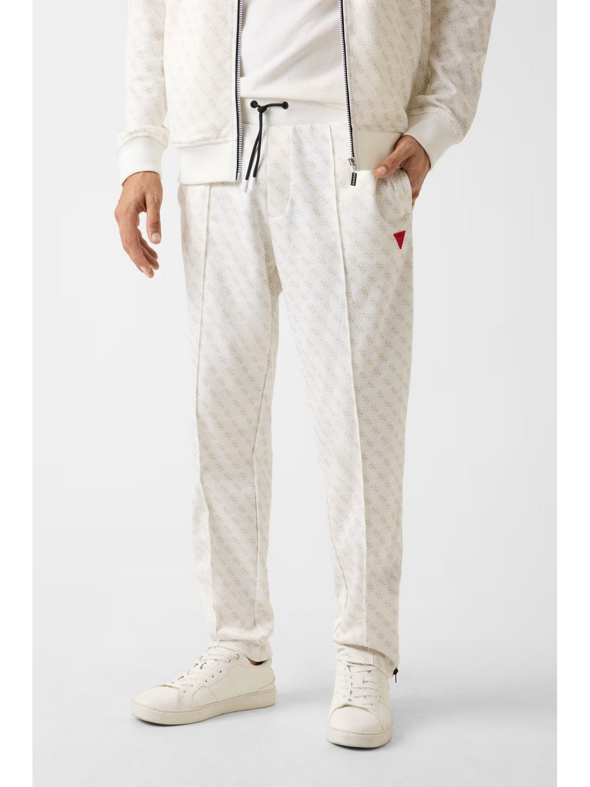 GUESS SPORT Pantalone Uomo KORBIN PANT Z2BB05 K7122 P05N 4G AOP PURE WHITE