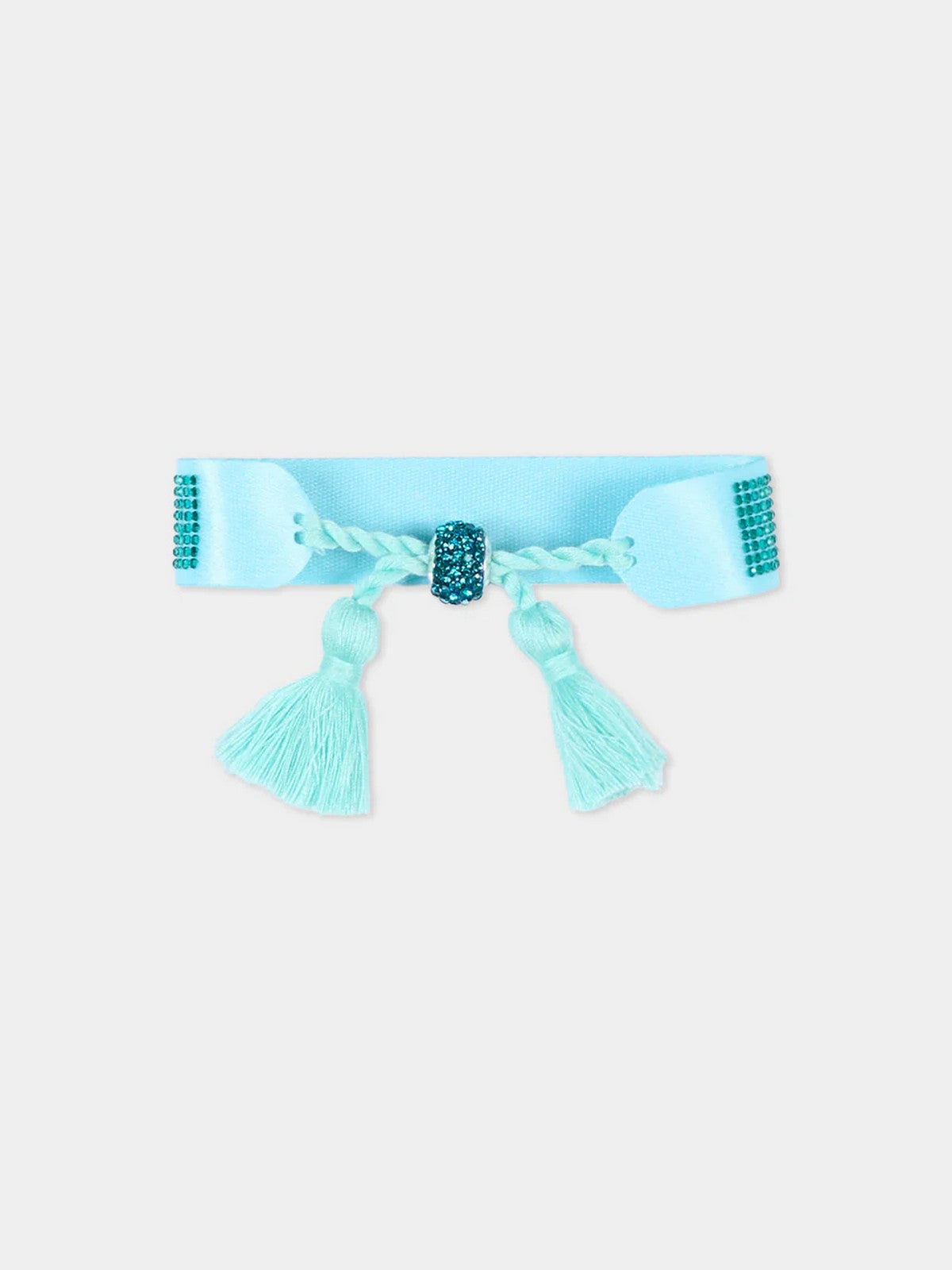 MC2 SAINT BARTH Bracciale Unisex adulto  STRASS BRACELET 03419L SB 56 WATER GREEN