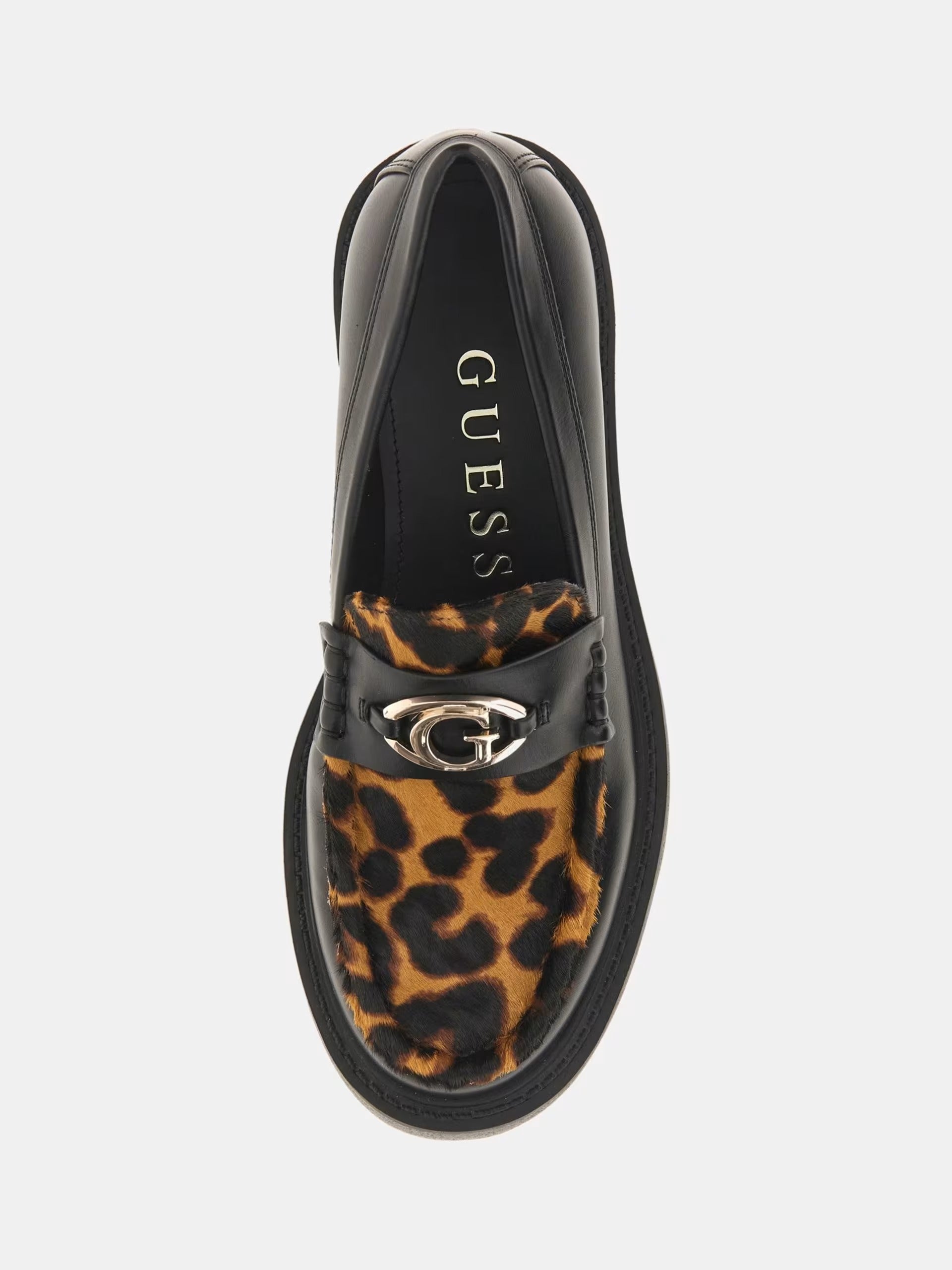 GUESS Mocassino Donna YANIKA2 FLTYK2 LEP14 BLKTA BLACK TAN