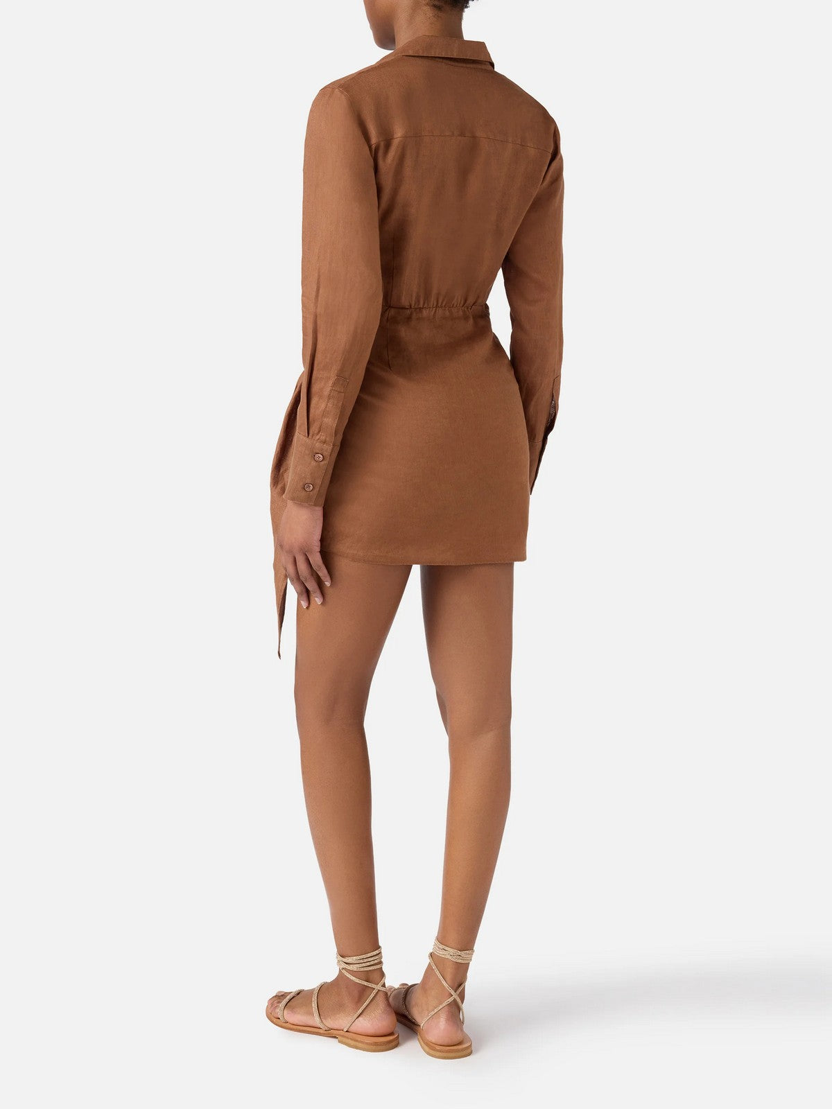 MC2 SAINT BARTH Abito Donna  RAVI 00121L LINEN 18 BROWN