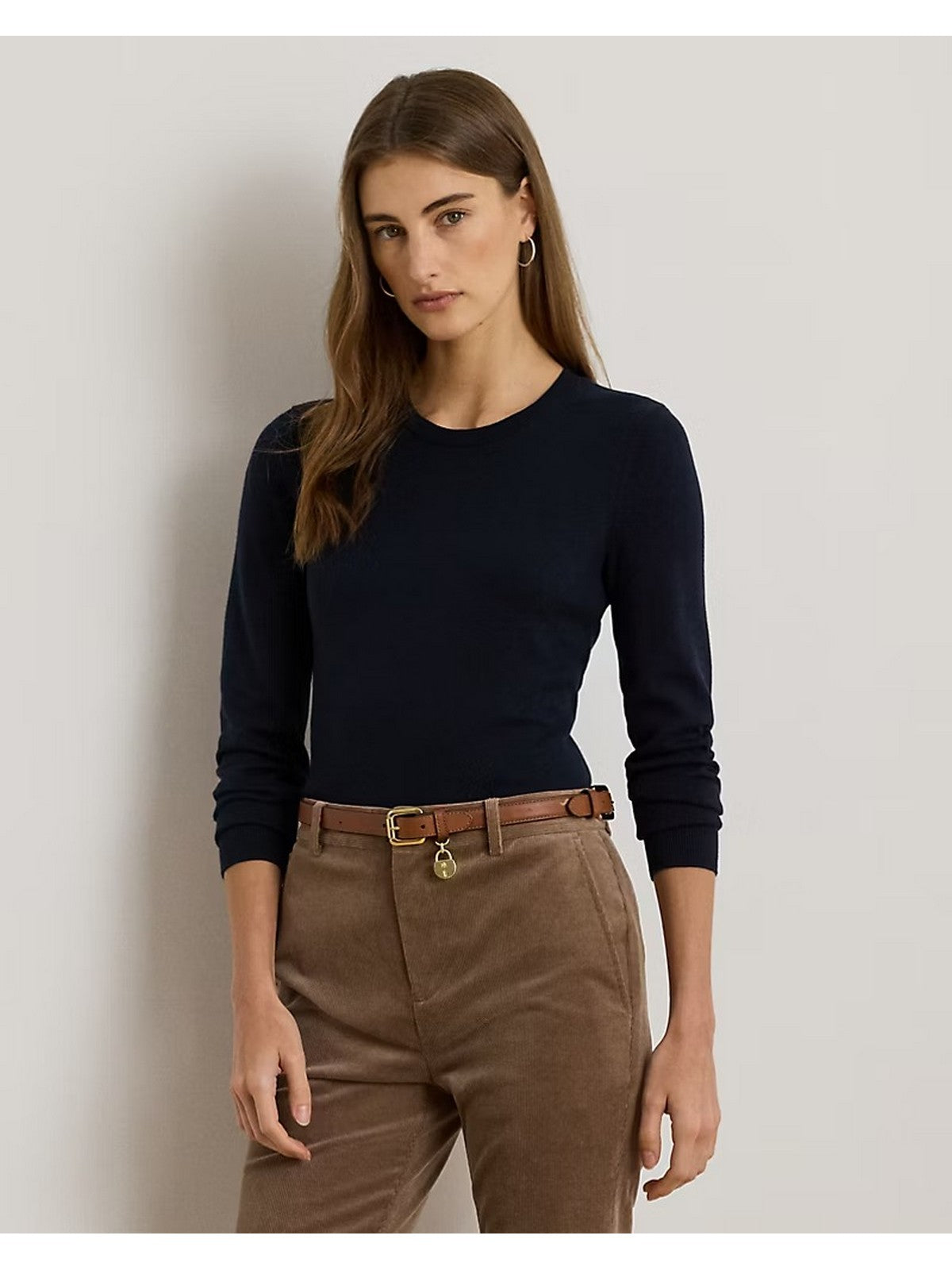 LAUREN RALPH LAUREN Maglia Donna SHAVONNE-LONG SLEEVE-PULLOVER 200919114 004 LAUREN NAVY gioboutiqueweb