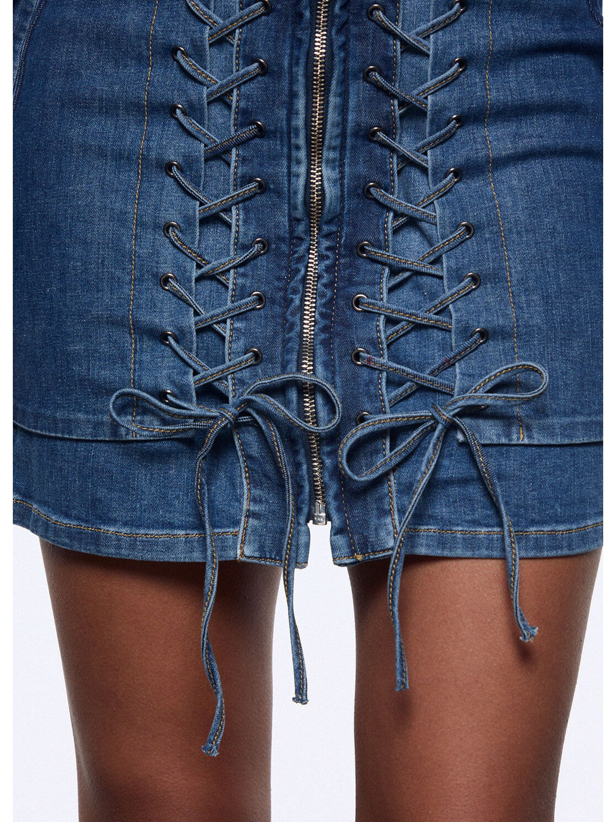 LIU JO feat. ELODIE Abito Donna  UA6508D0399 79157 Den.md.Blue intrecci