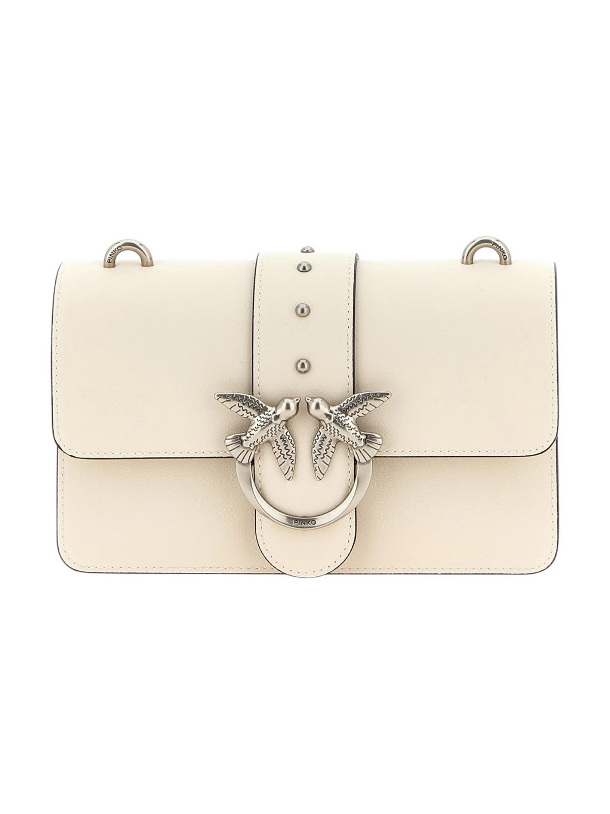 PINKO Borsa Donna LOVE ONE MINI ST. CL 105856-A0F1 Z14O BIANCO SETA-OLD SILVER