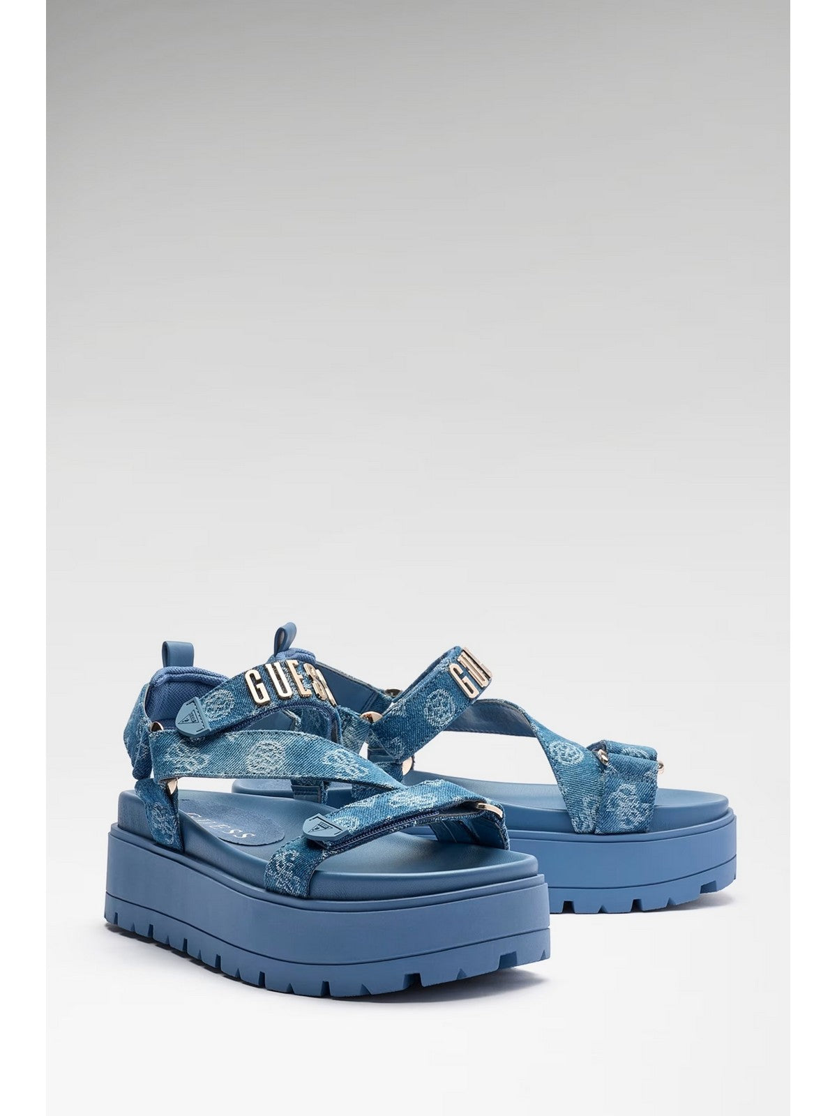 GUESS Sandalo Donna FETTA FLJFTT DEN03 BLUE BLUE gioboutiqueweb