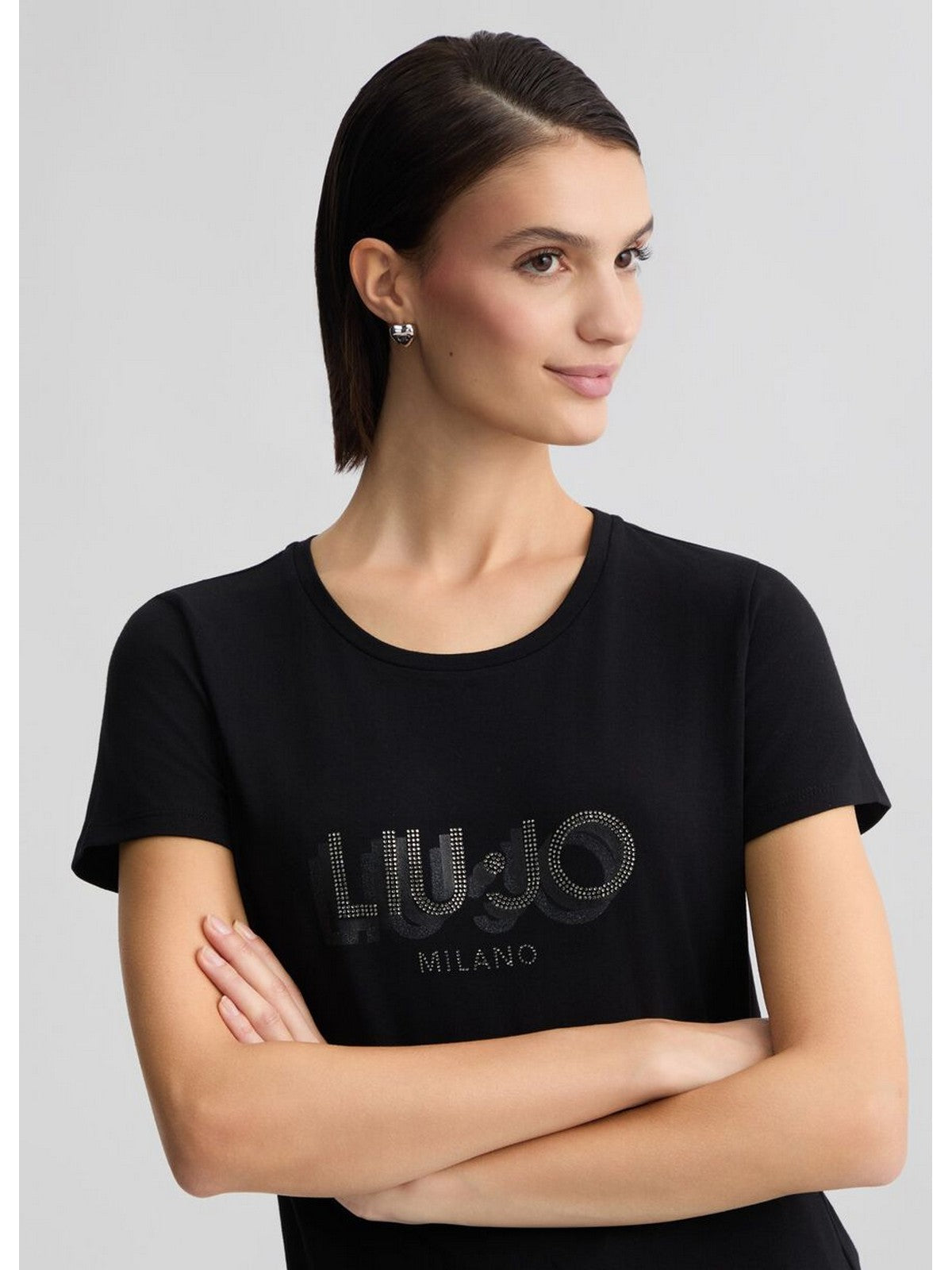 LIU JO SPORT T-shirt Donna  TA5214JS003 W9415 NERO/LIUJO