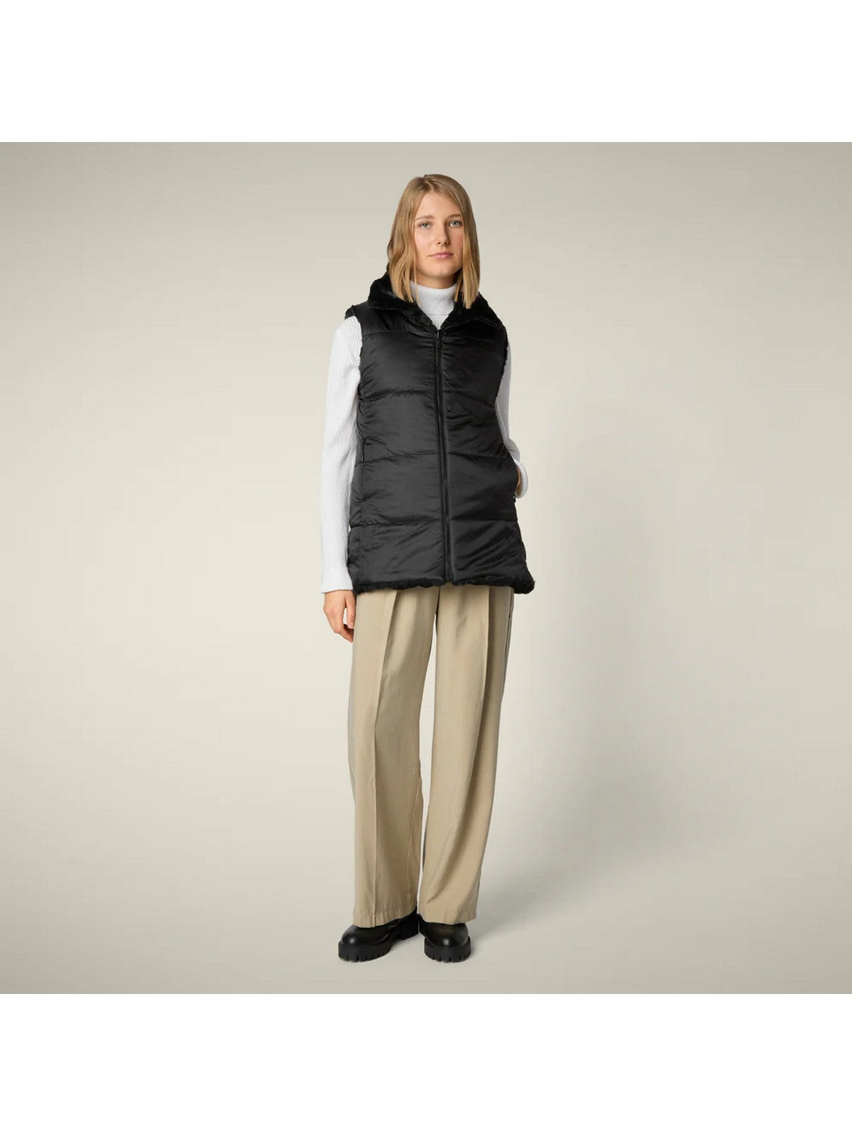 SAVE THE DUCK Gilet Donna NIVES D82493W FURY21 10000 BLACK