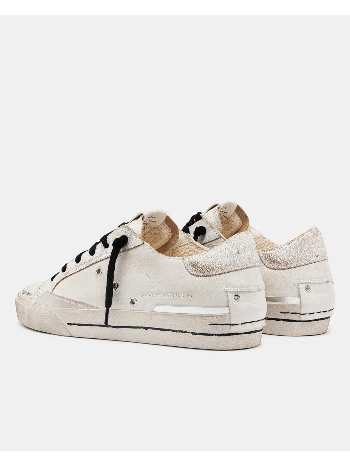 CRIME LONDON Sneaker Uomo RECUT LOW WORE YESTERDAY 14130PP7 10 WHITE