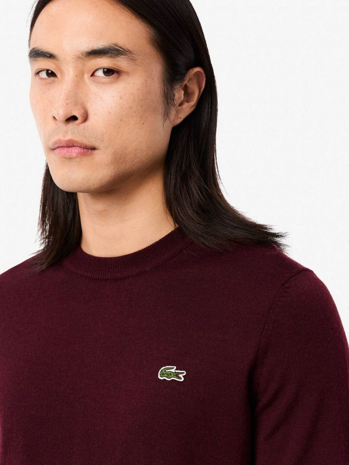 Suéter de hombre lacoste ah3225 rojo bzd