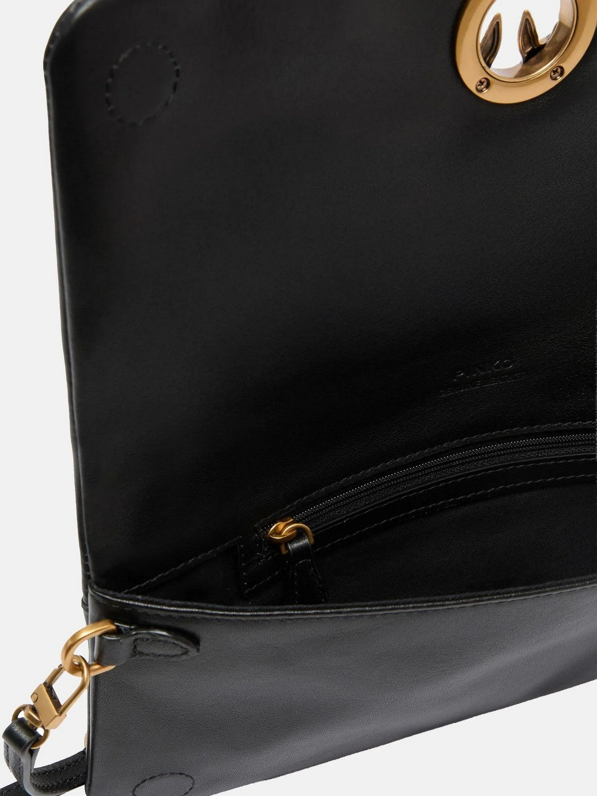 PINKO Borsa Donna CLICK SOFT HORIZONTAL CLASSIC 106022-A0QO Z99Q NERO-ANTIQUE GOLD