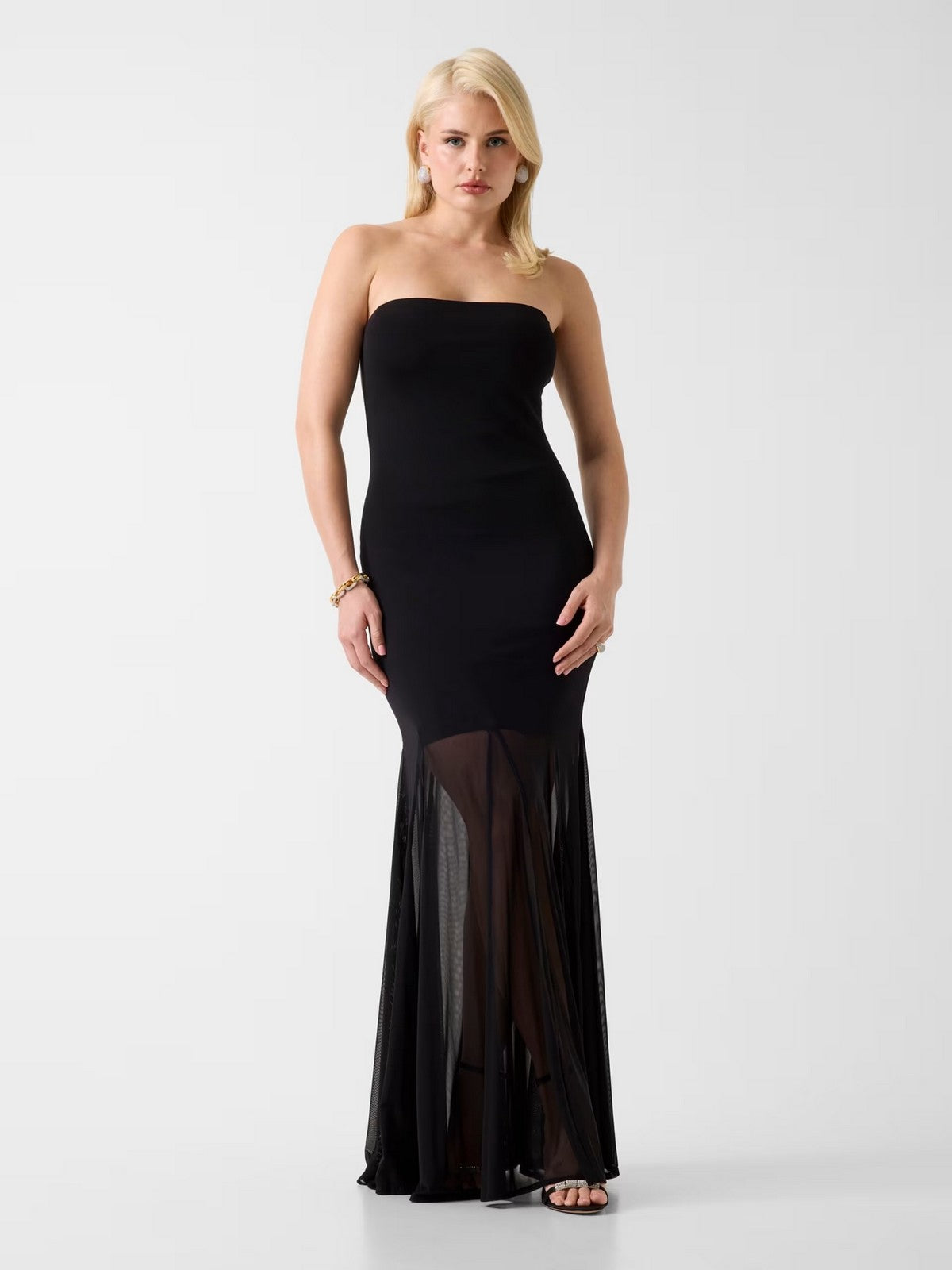 MARCIANO Abito Donna FLOR STRAPLESS BANDAGE MAXI G6GK55 Z0664 JBLK Jet Black A996