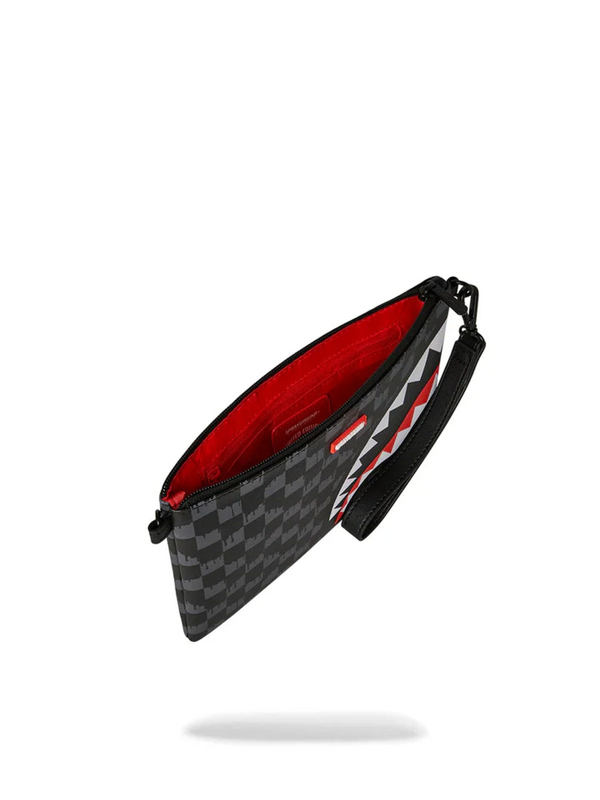 SPRAYGROUND Men's clutch bag Drip Check Shark Cross Clutch Strap 910b6571nsz Black