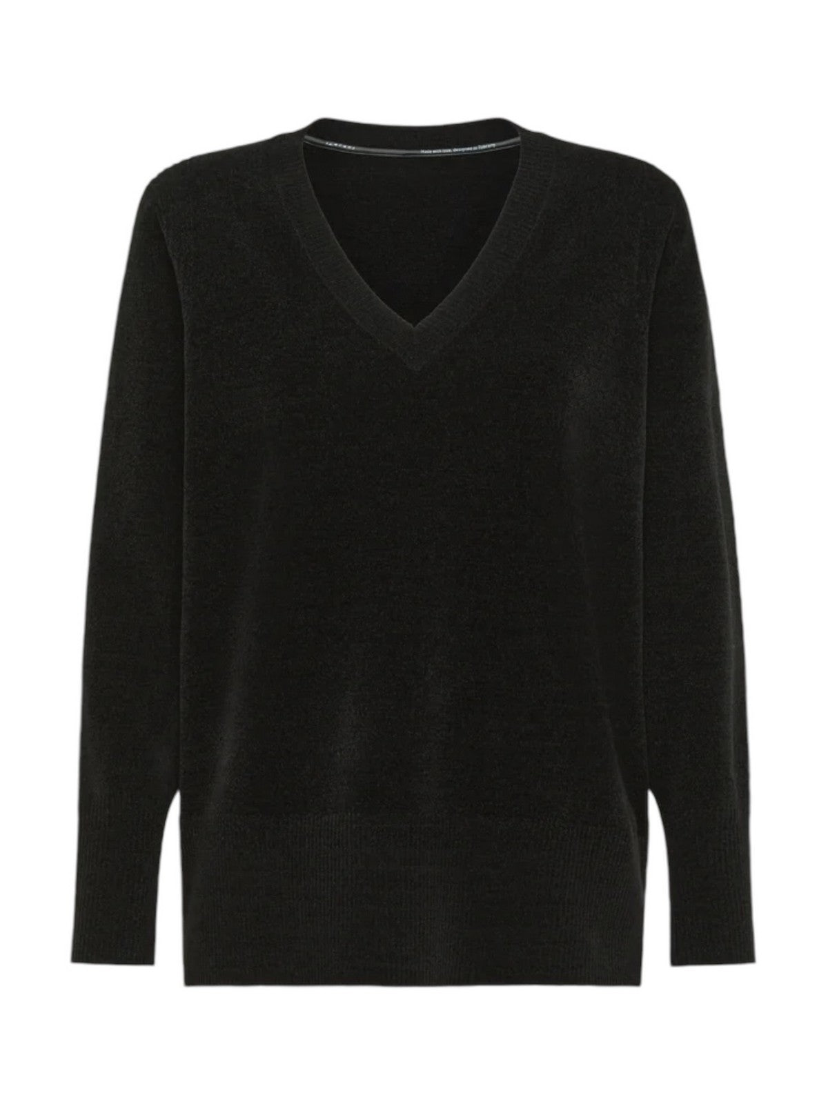 Rrd Maglione Donna Velvet Vent V Neck Wom Knit W24634 10 Black