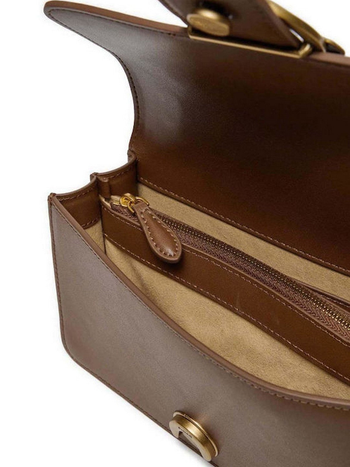 PINKO Borsa Donna LOVE ONE MINI DC 100074-A0F1 L17Q MARRONE - LEONE-ANTIQUE GOLD