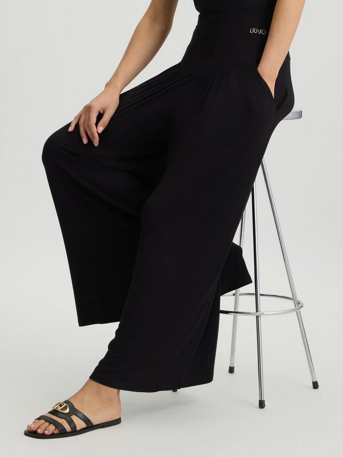 LIU JO BEACHWEAR Pantalone Donna  VA5039JS360 22222 NERO gioboutiqueweb