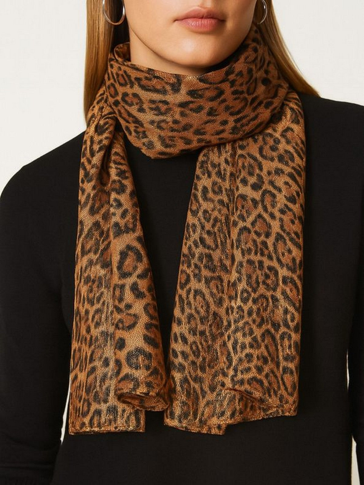 TWINSET Stola Donna SPOTTED PRINT SCARF 252TA4610 12737 ST.ANIMALIER COFFEE/LAND
