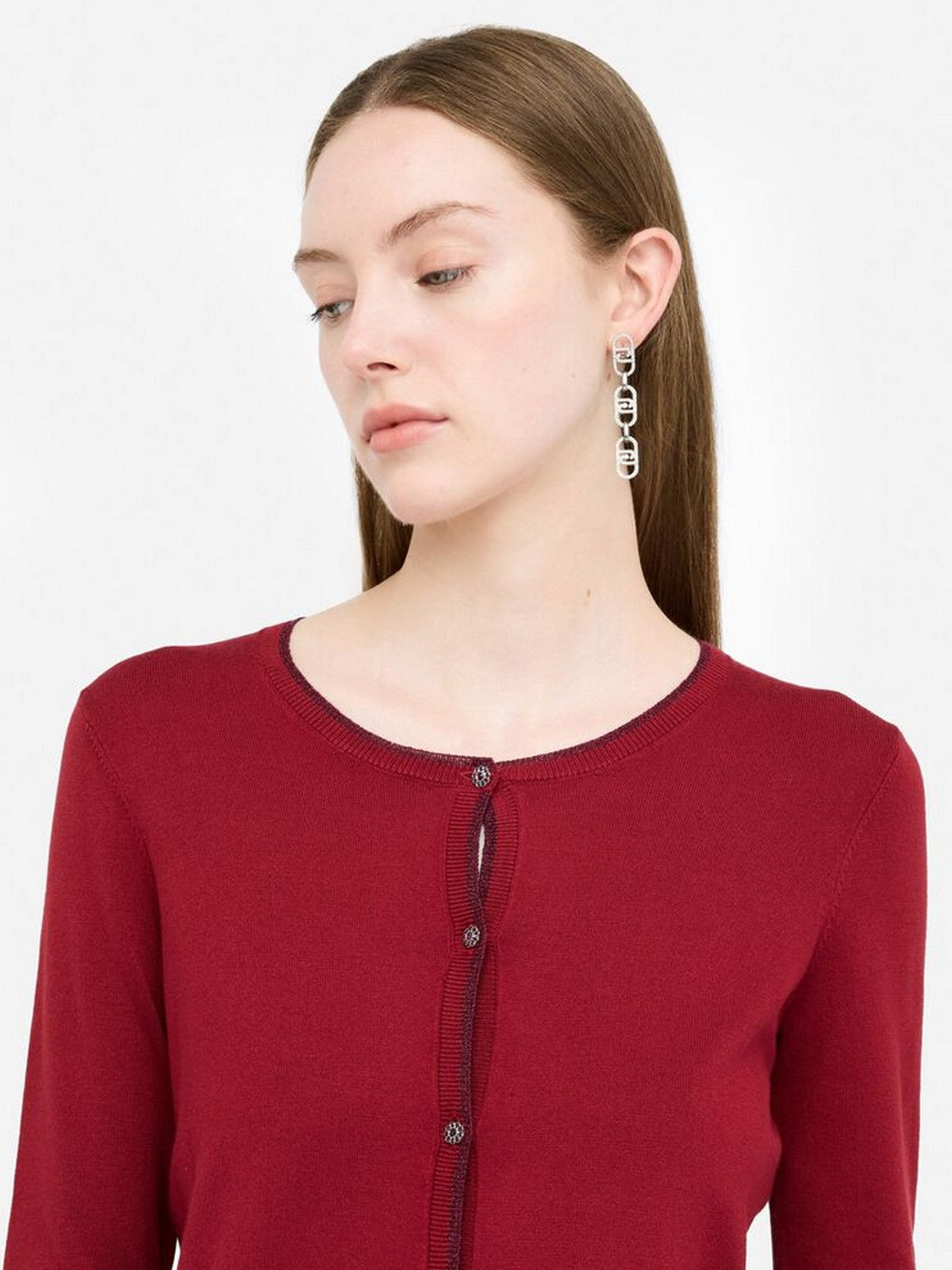 LIU JO WHITE Cardigan Donna  MF5225MS49I 91650 Pepper