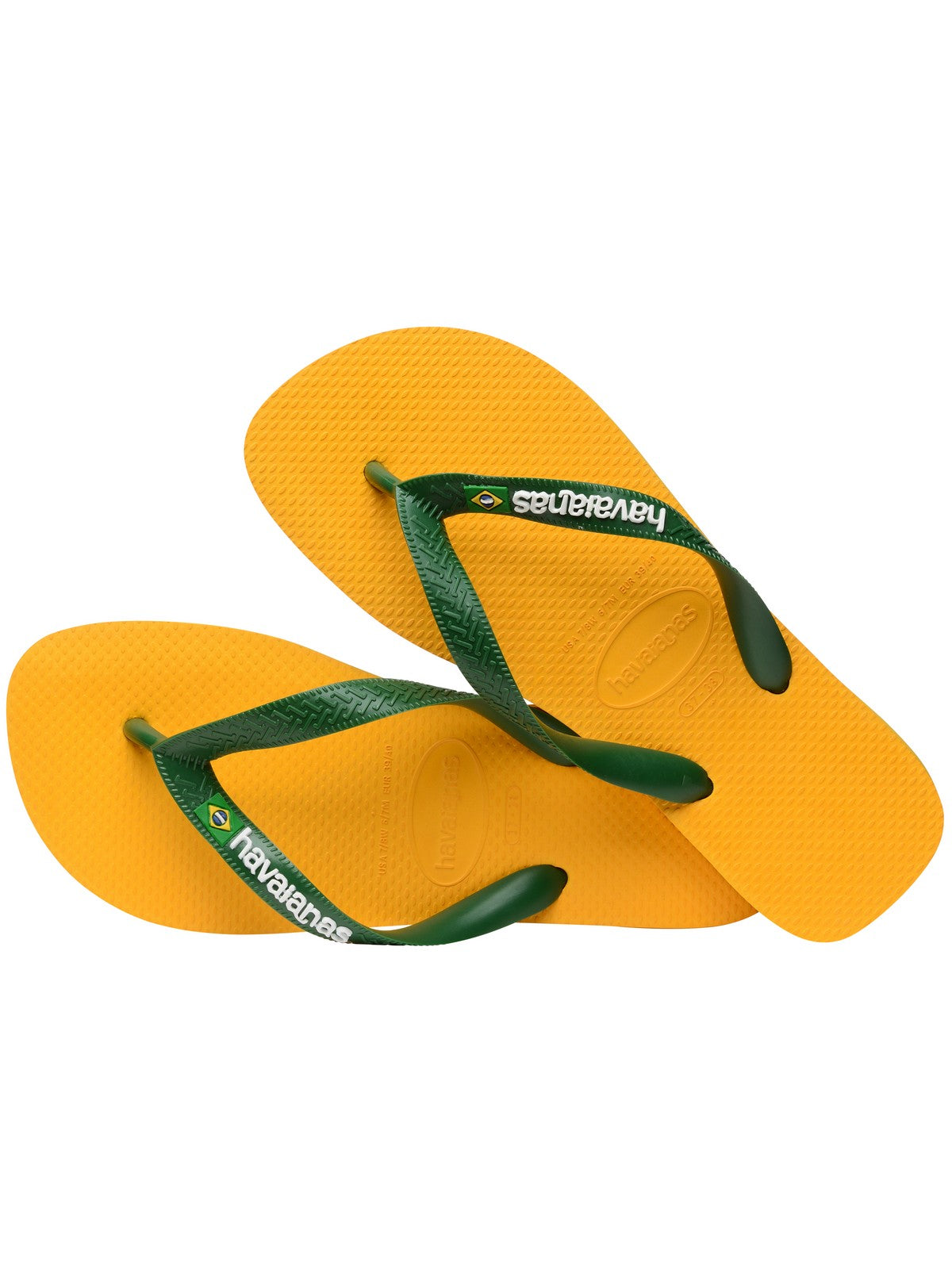 HAVAIANAS Tongs Femme Hav. Logo Brésil 4110850.1740 Jaune