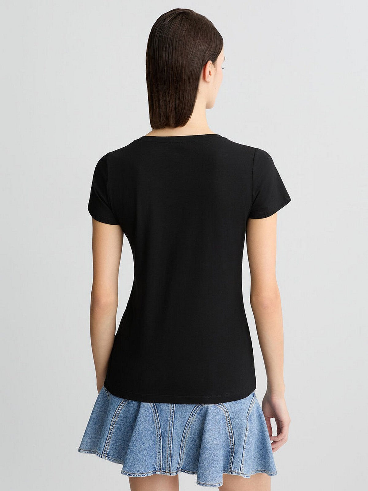 LIU JO BEACHWEAR T-shirt Donna  VA5154JS003 M9330 Nero/anim.rouge gioboutiqueweb