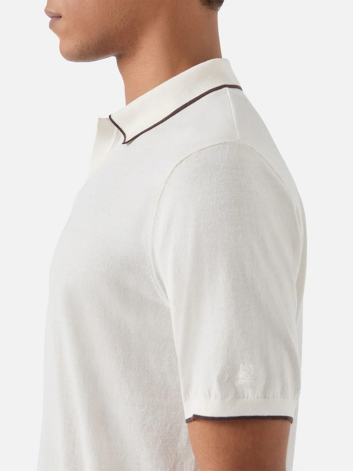 MC2 SAINT BARTH Polo Uomo  SLOAN LINEN COTTON 00095L 10L CREAM