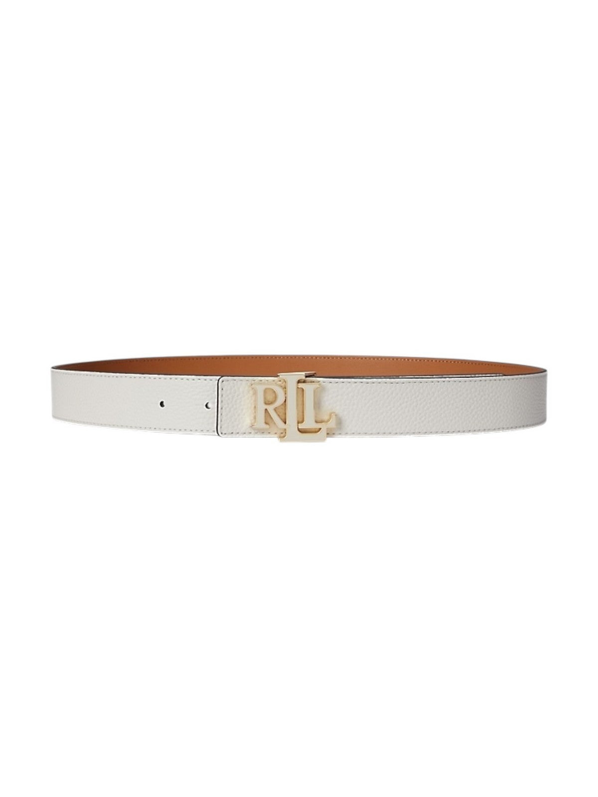 LAUREN RALPH LAUREN Cintura Donna REV LRL 30-BELT-MEDIUM 412P04417 003 SOFT WHITE/CLASSIC CARAMEL