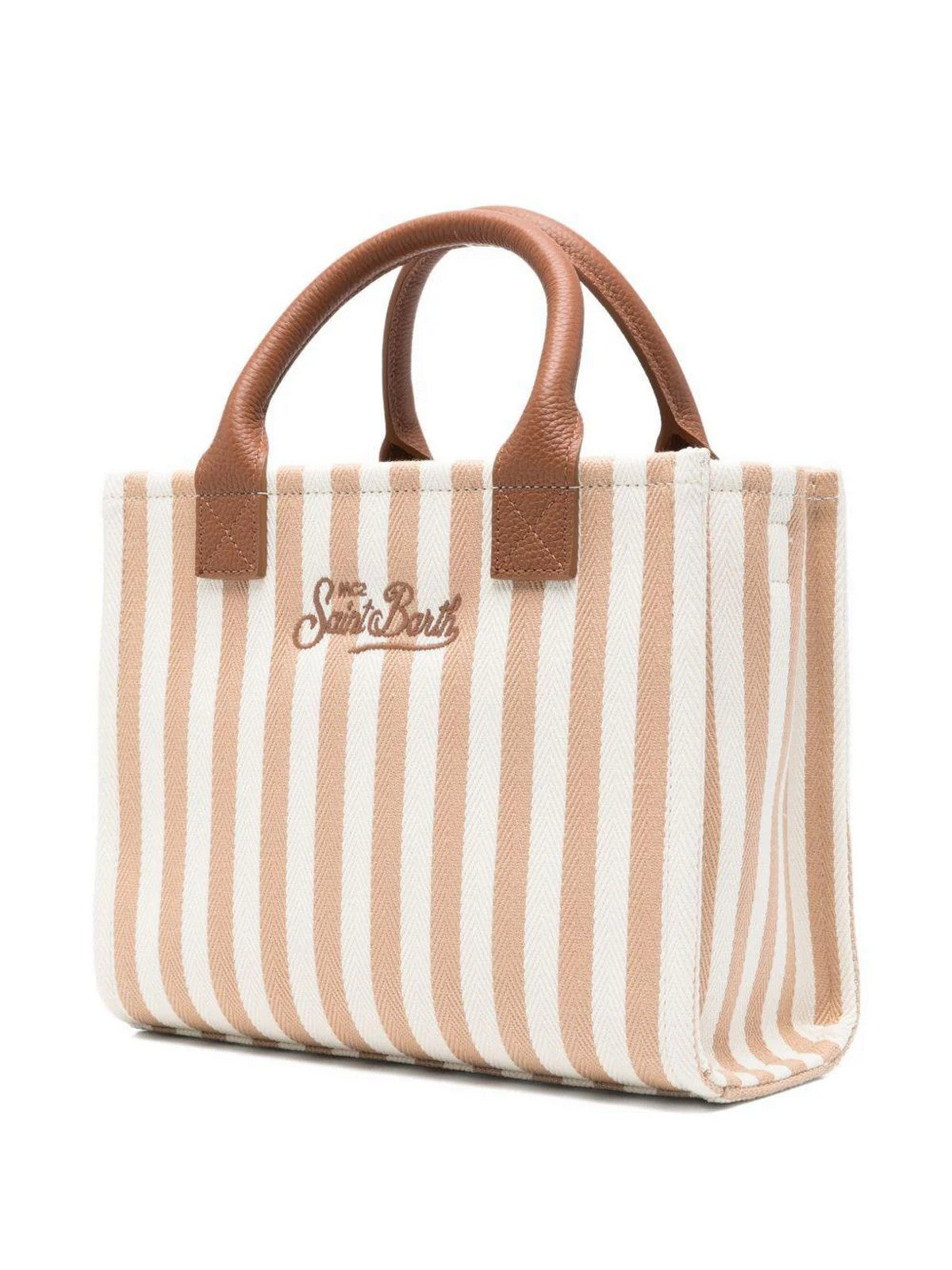 MC2 SAINT BARTH Borsa Donna  VANITY BAG MIDI 01782L HB STRIPES LEATHER 1919 EMB