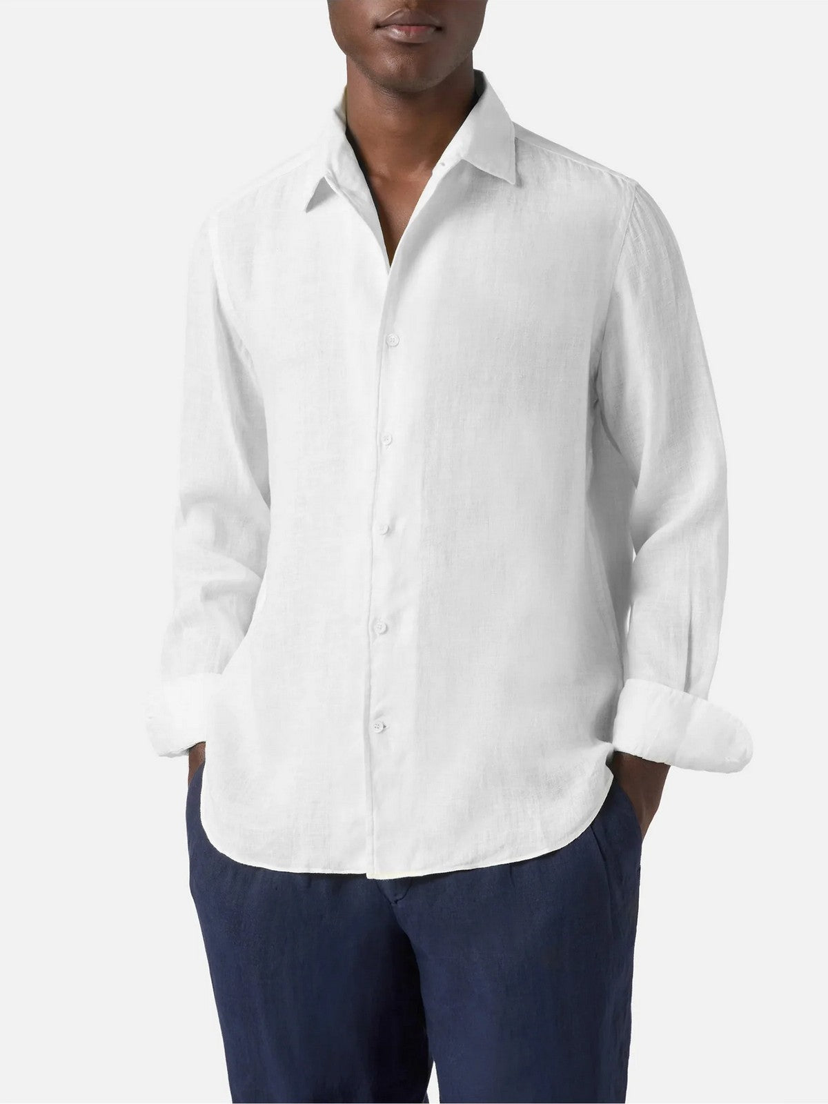 MC2 SAINT BARTH Camicia Uomo  RAPHAEL 01457L LINEN 01 WHITE