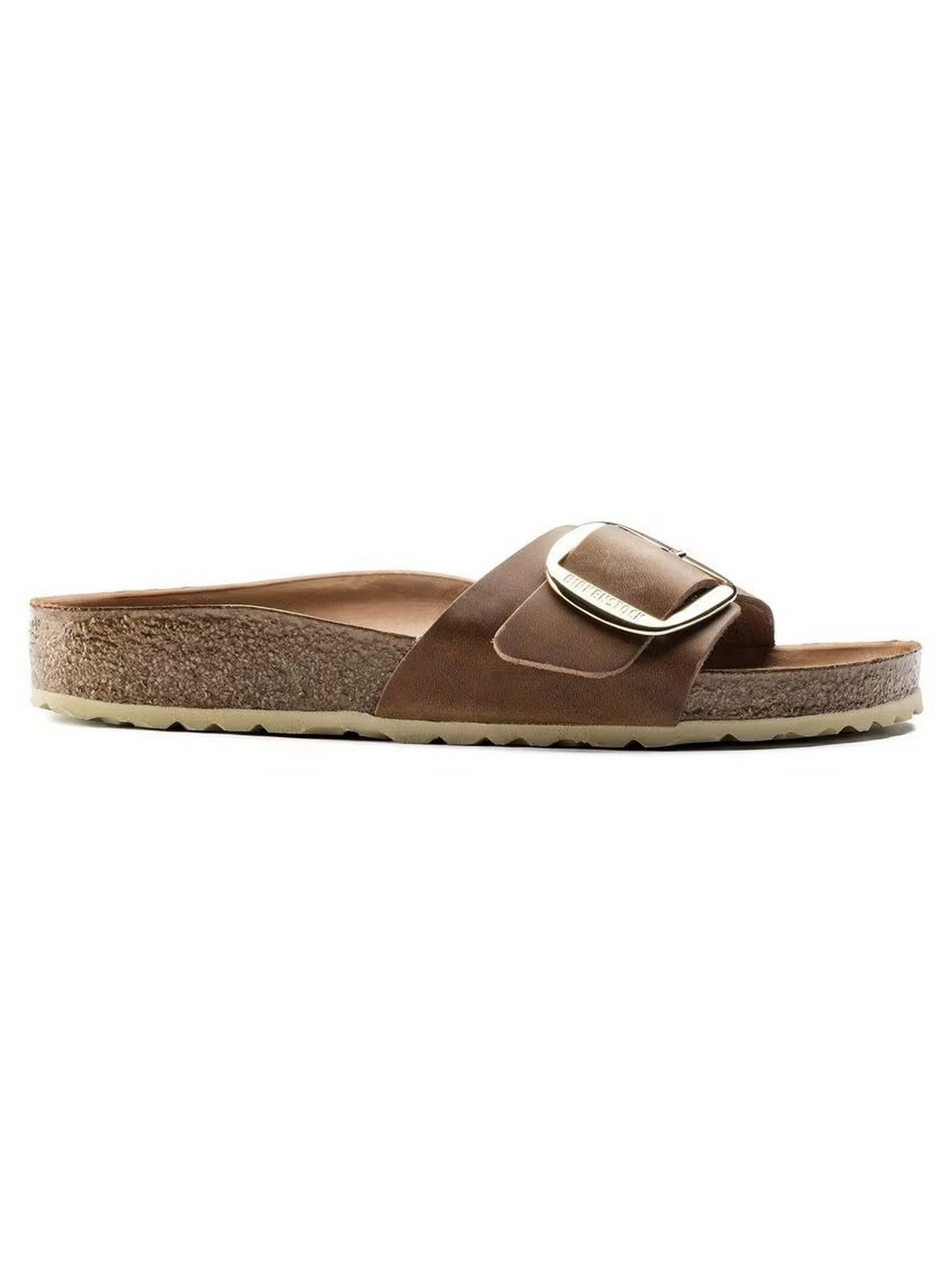 BIRKENSTOCK Sandalo Donna Madrid Big Buckle cognac, Oiled Leather 1006525 Marrone