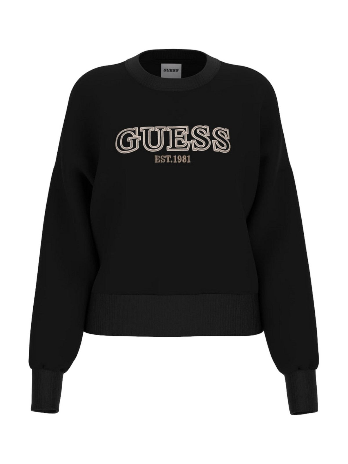 GUESS Felpa Donna MIDGE CN SWEATSHIRT V4BQ03 KCHX0 JBLK Nero