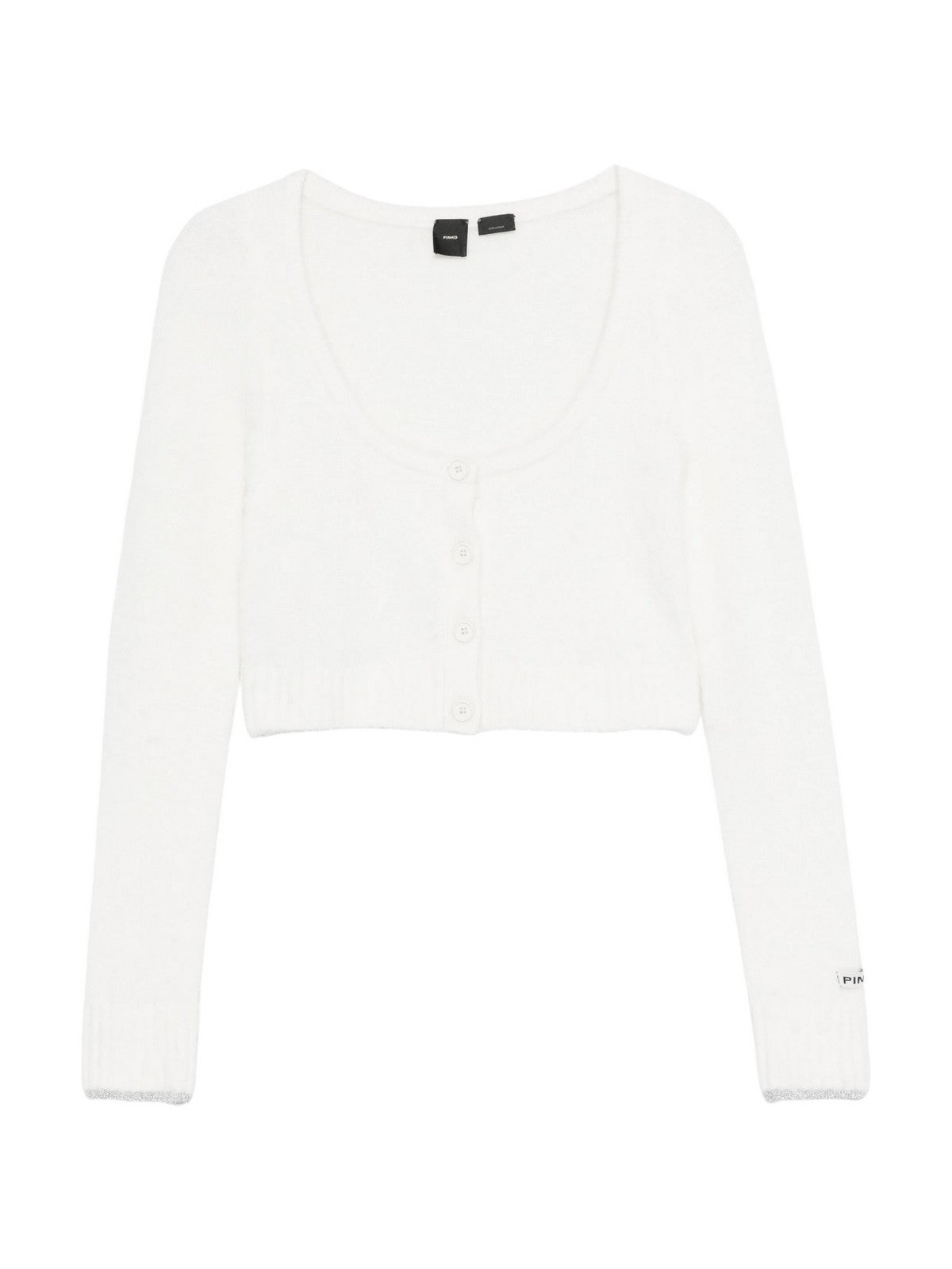 Pinko Woman Slution Colorpoint Cardigan Soft Bish 104341-A26V Z13 White