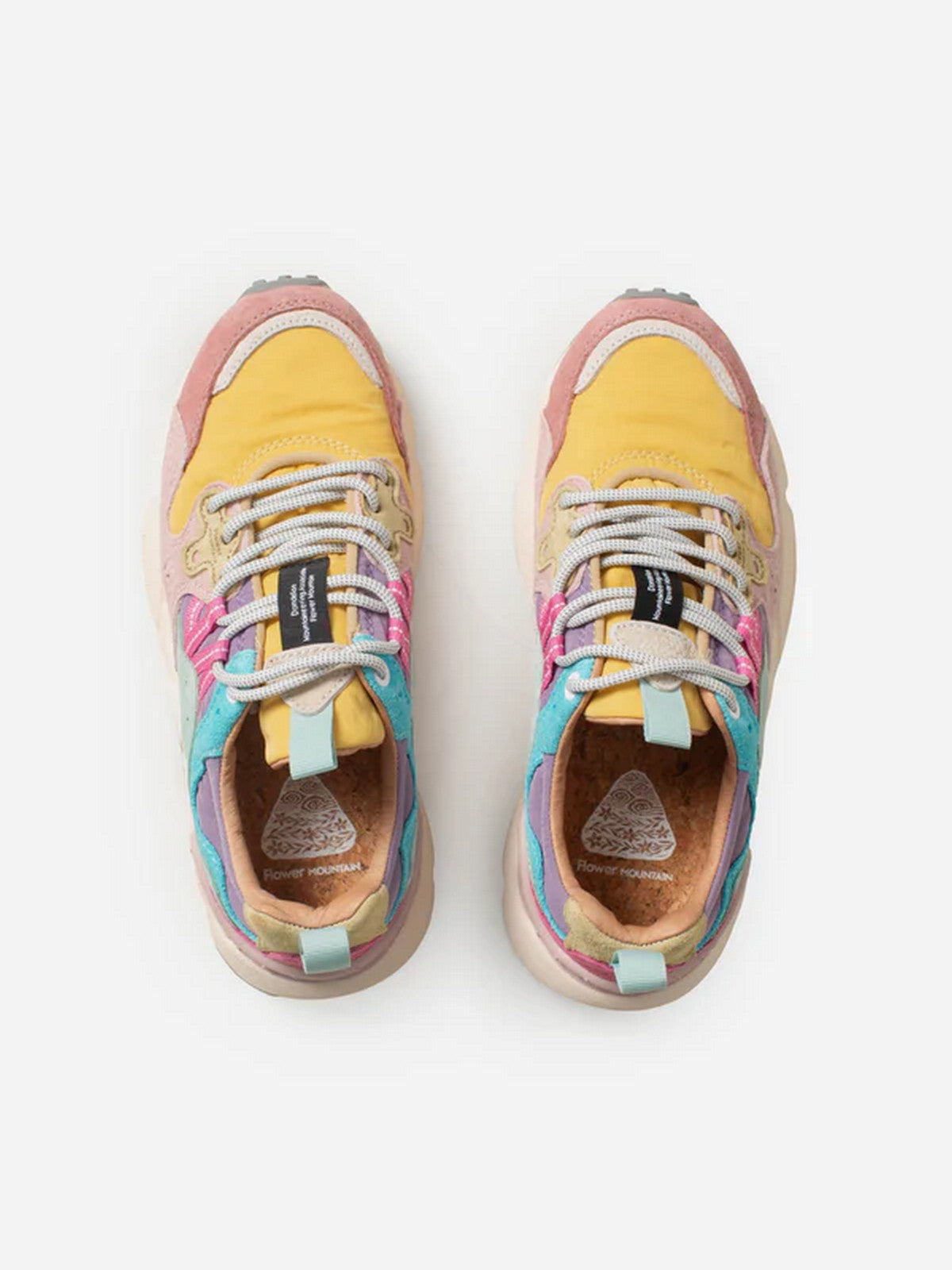 FLOWER MOUNTAIN Sneaker Donna YAMANO 3 WOMAN 2017817-01-1H07 PINK-OCHER-LIGHT PINK