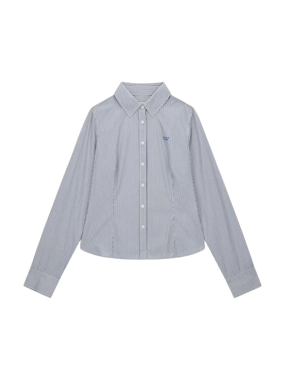 GUESS Camicia Donna GJ FITTED SLIM STRIPE SHIRT W6RH66 WH7Q1 S7ZM BLUE NOTE THIN MULTI