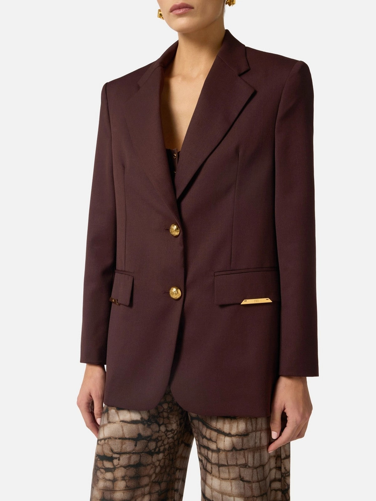 ELISABETTA FRANCHI Giacca Donna  GI23962E2 644 CACAO