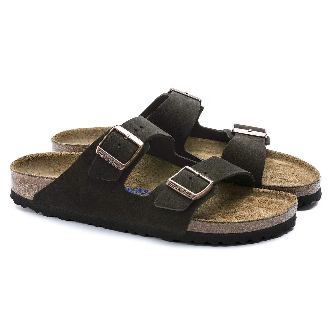 BIRKENSTOCK Sandalo Unisex adulto Arizona SFB mocca, Suede Leather 951313 MOCCA