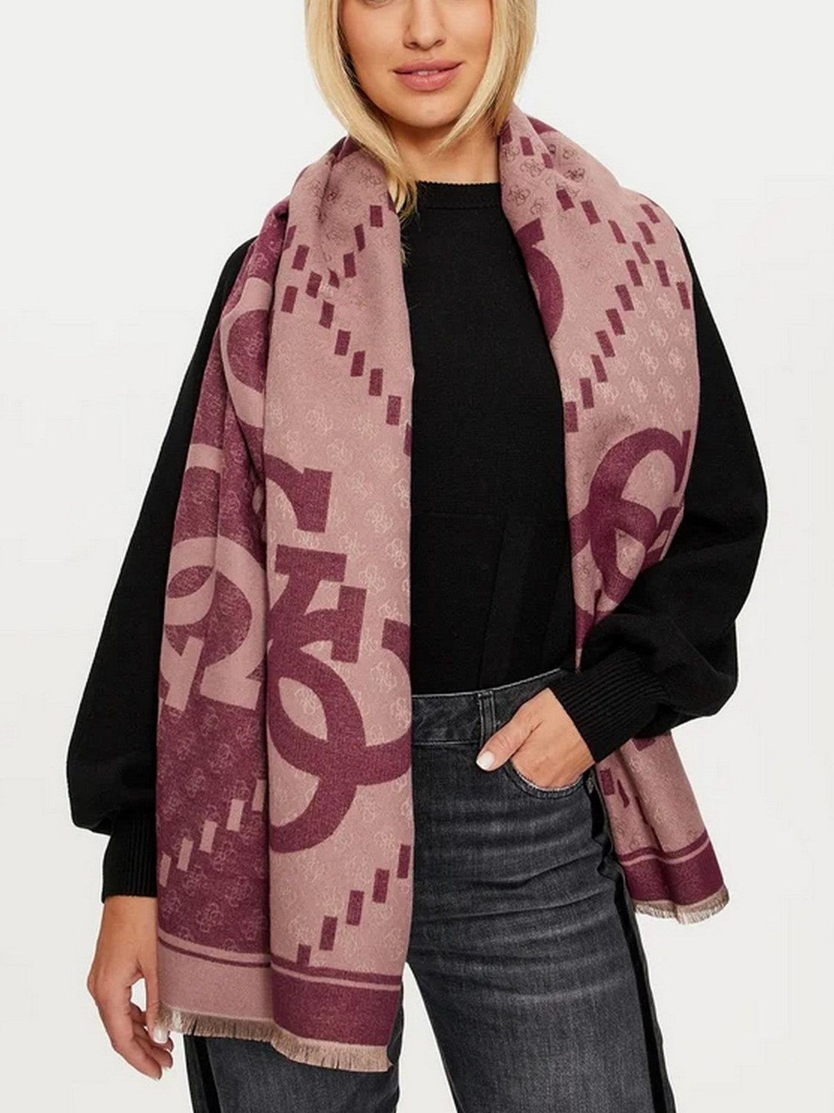 GUESS Sciarpa Donna SCARF 70X180 AW5197 POL03 PLU Viola gioboutiqueweb