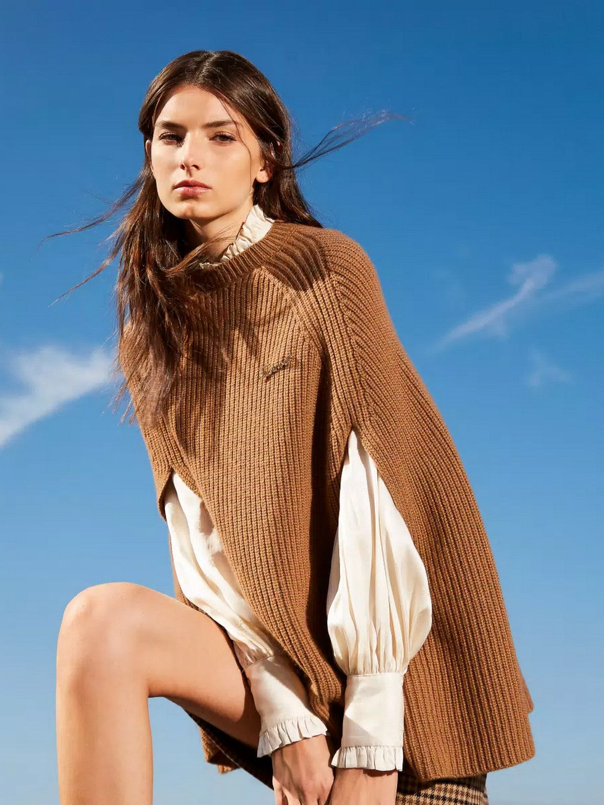 TWINSET Mantella Donna MIX MERINOS WOOL SHAPES 252TT3421 12538 ALPACA