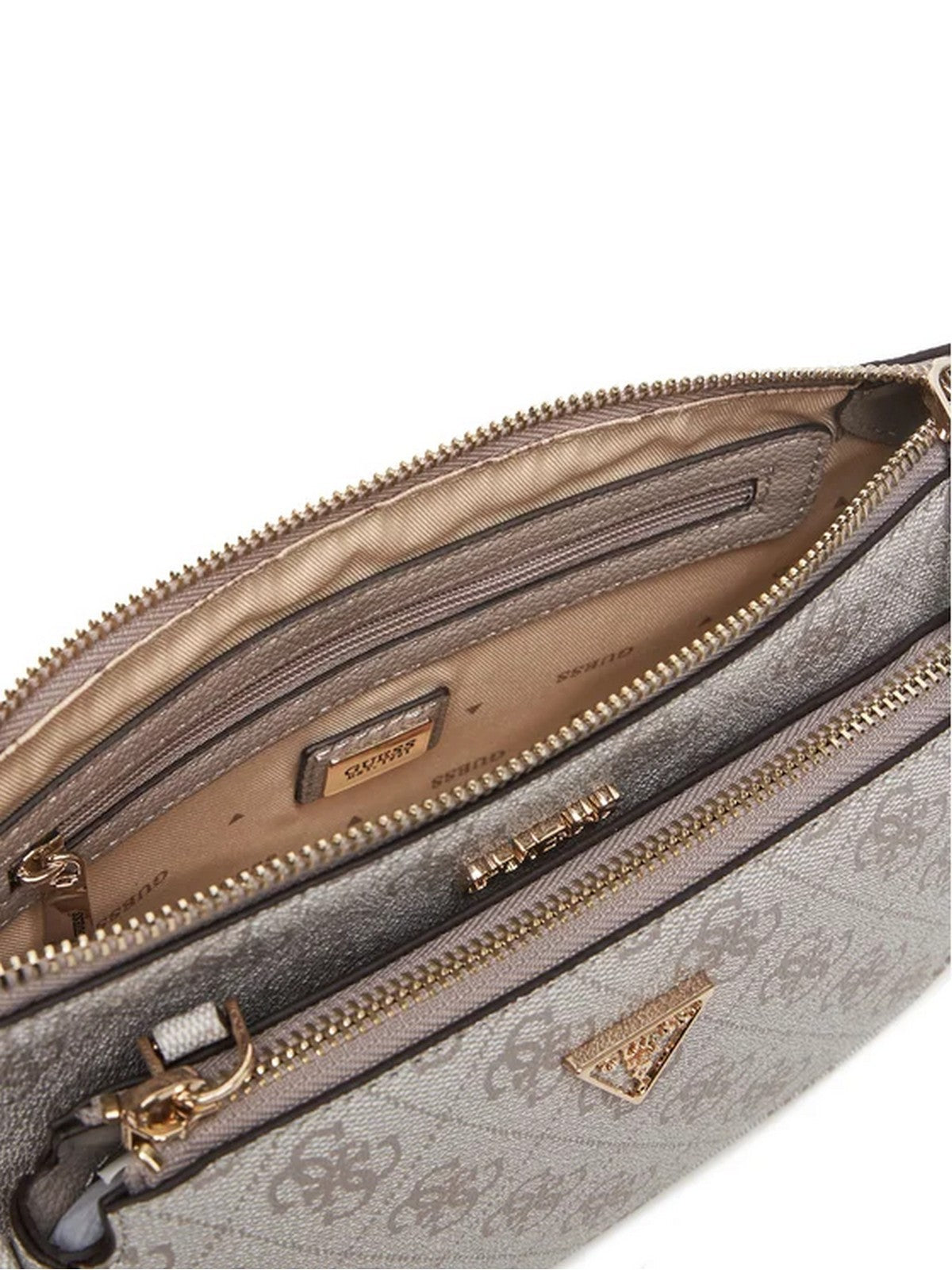 GUESS Borsa Donna NOELLE II DBL POUCH CROSSBODY HWBG96 72710 DKO DARK TAUPE LOGO