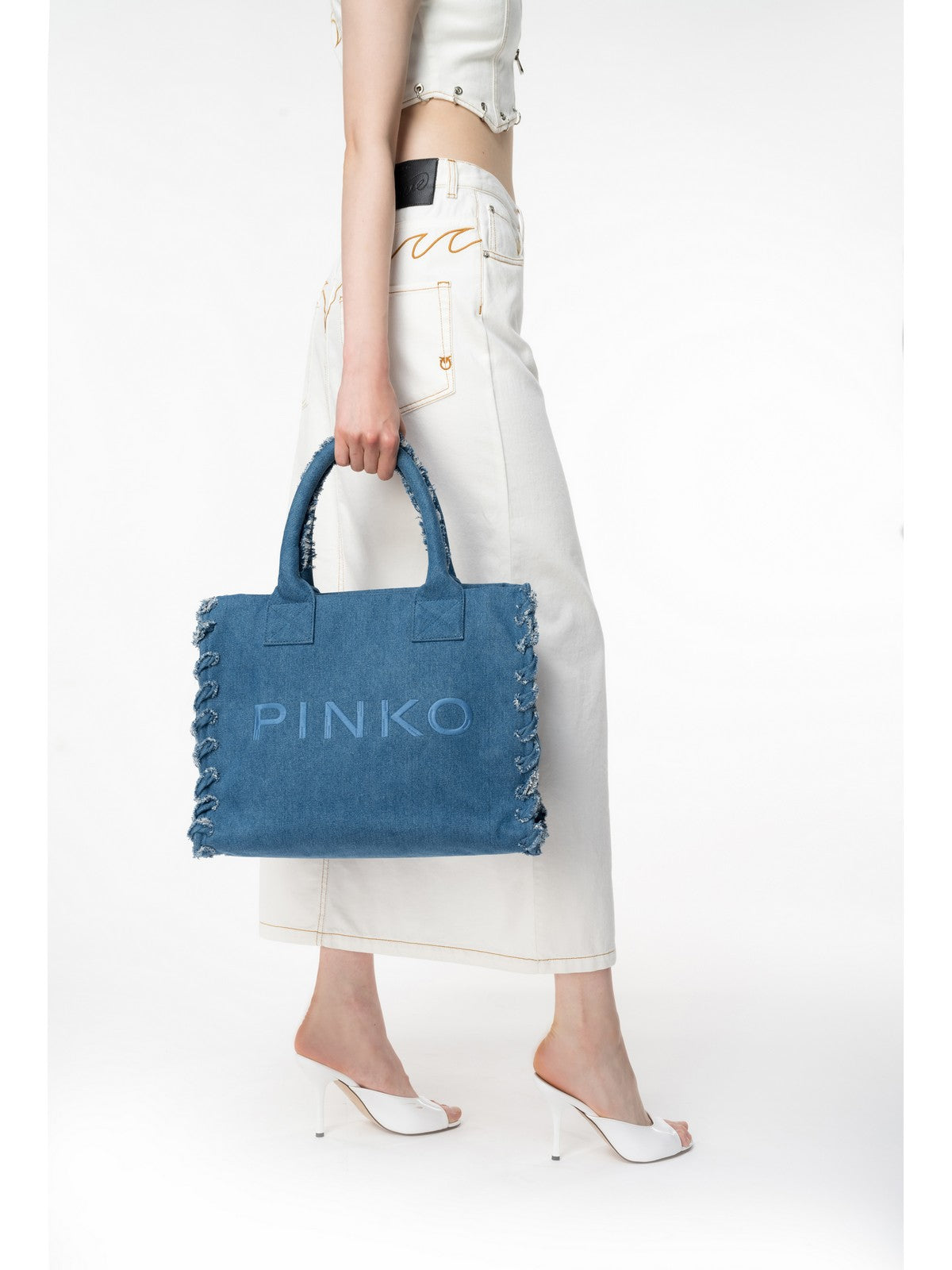 PINKO Borsa Donna Beach shopping 100782-A1WT DN4Q Blu
