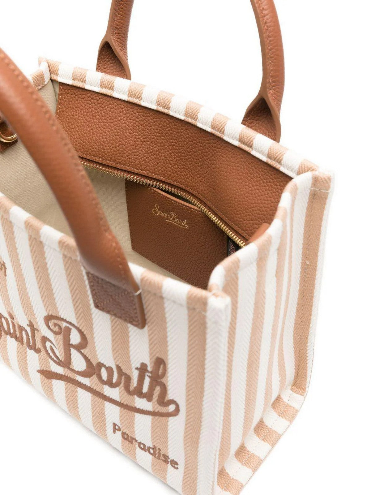 MC2 SAINT BARTH Borsa Donna  VANITY BAG MIDI 01782L HB STRIPES LEATHER 1919 EMB