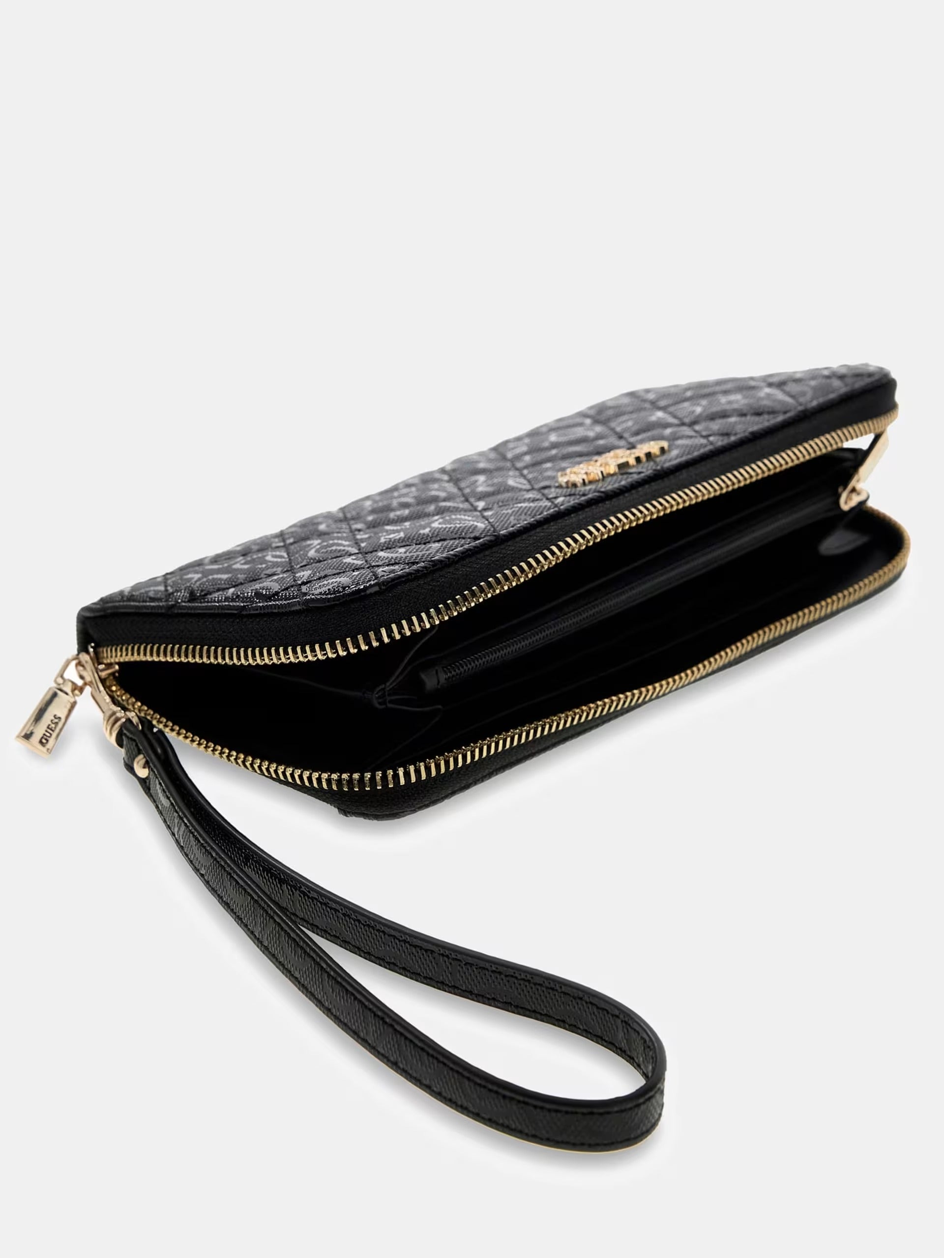 GUESS Portafoglio Donna ISEMAY SLG LARGE ZIP AROUND SWGG96 28146 BLA BLACK