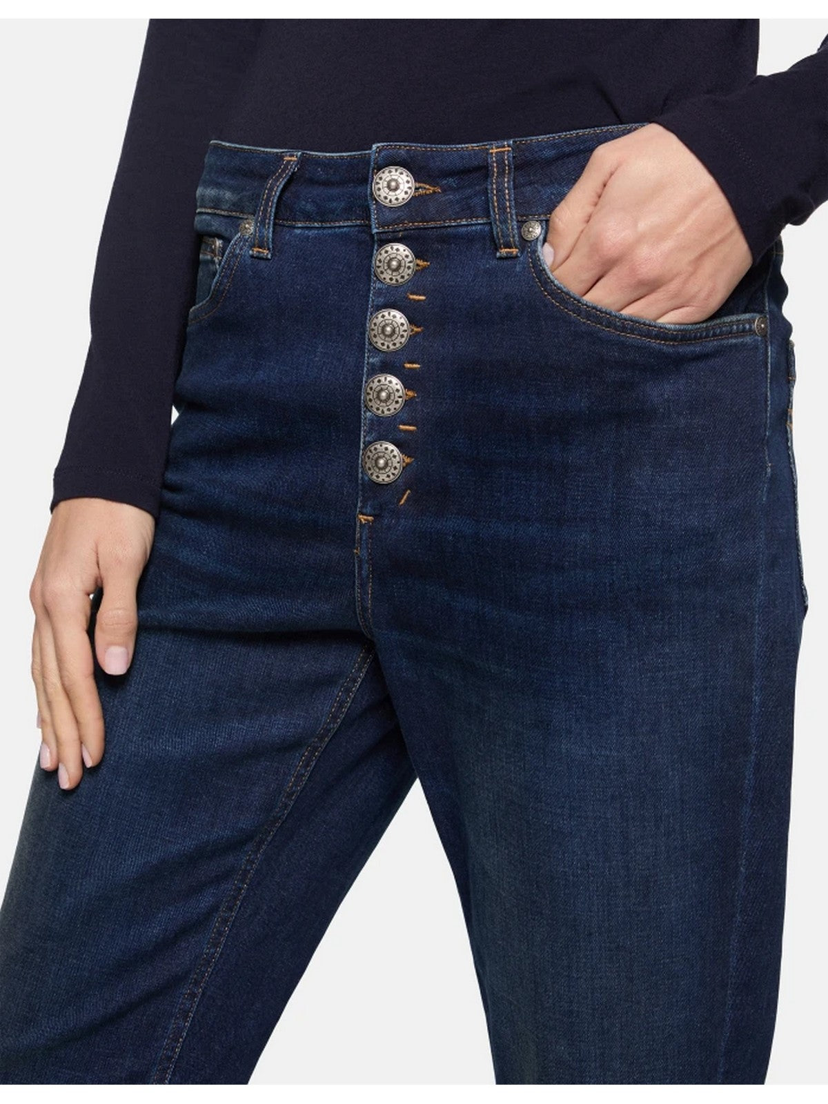 DONDUP JEANS WOMAN PANTALONE KOONS Jewel DP268B DS0345D HV7 800 Blue