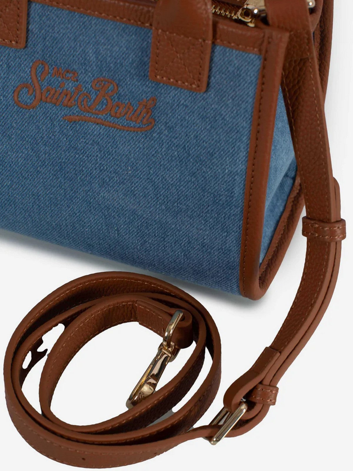 MC2 SAINT BARTH Borsa Donna  VANITY BAG MINI 01515L DENIM GRAIN LEATHER 19 EMB