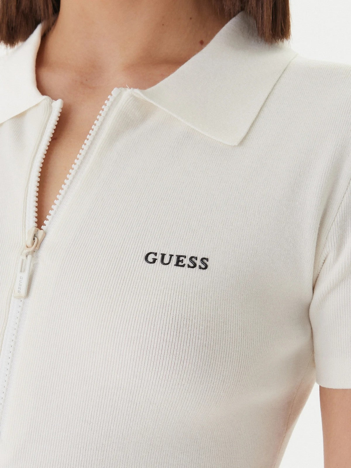 GUESS SPORT Abito Donna LAURENE DRESS SWTR V6RK08 Z4642 G018 SALT WHITE