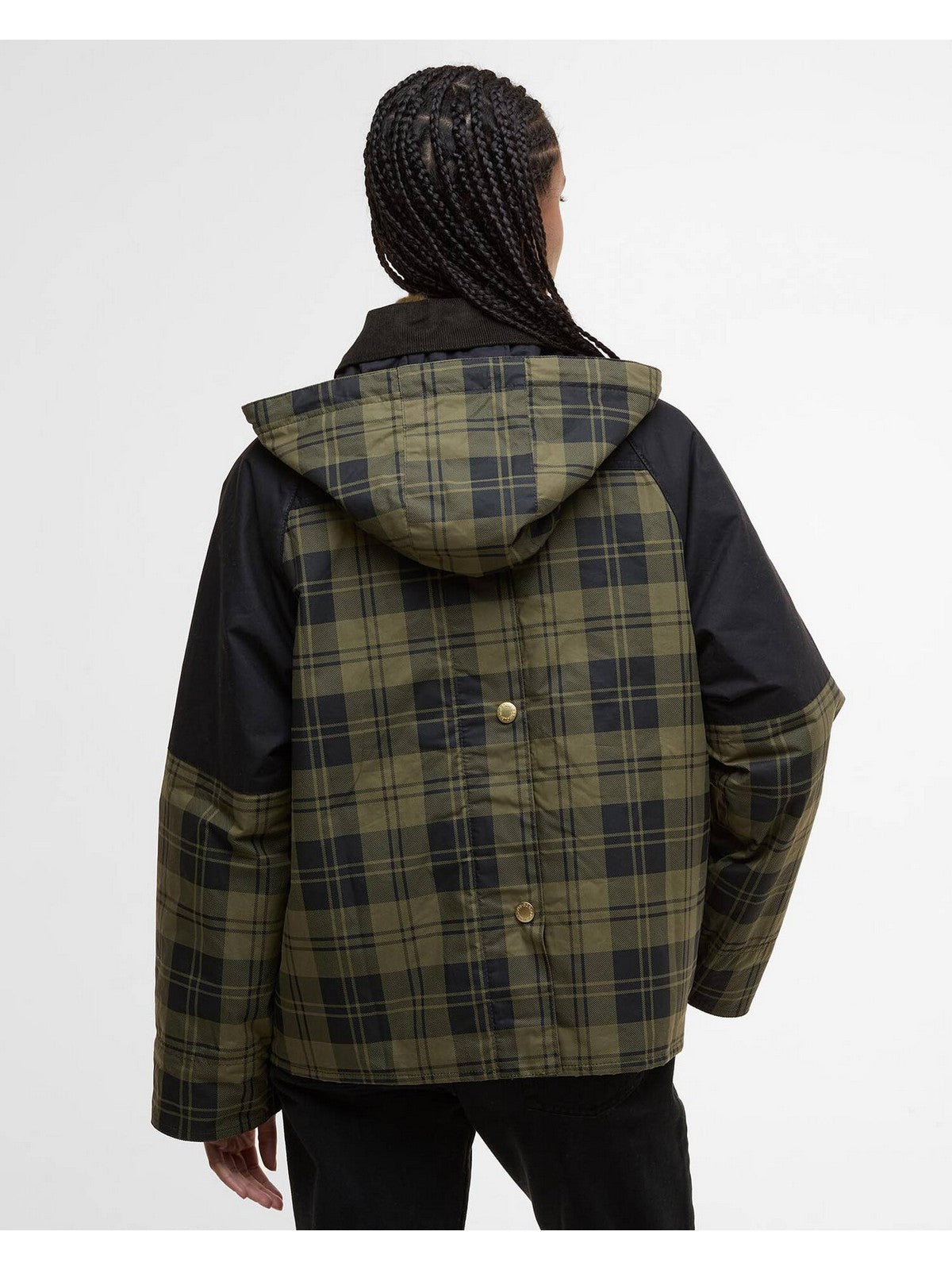 BARBOUR Damenjacke ELAINE LSP0253 OL51 OLIVE CHECK/BLACK