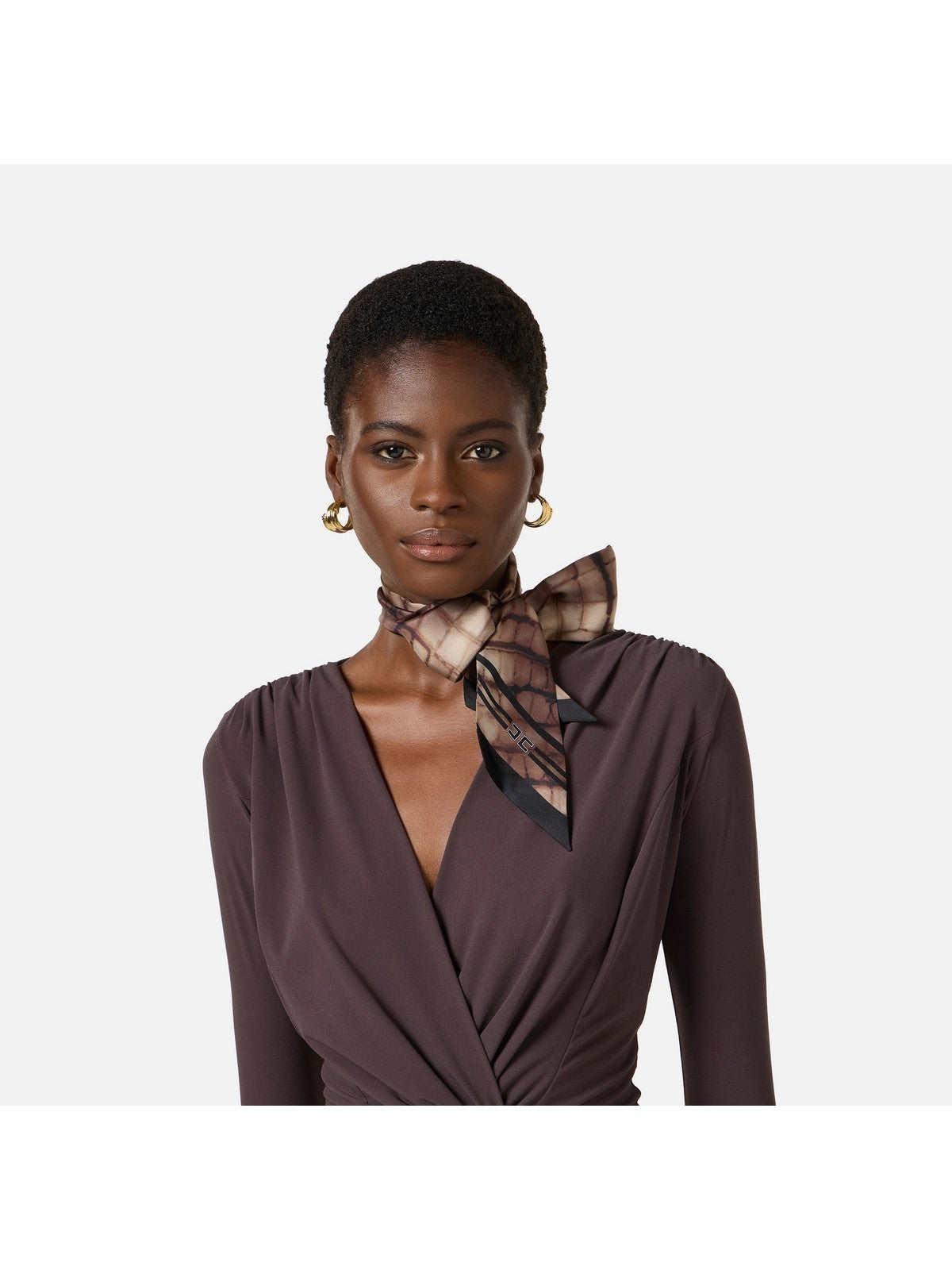 ELISABETTA FRANCHI Foulard Donna  FO23L61E2 644 CACAO